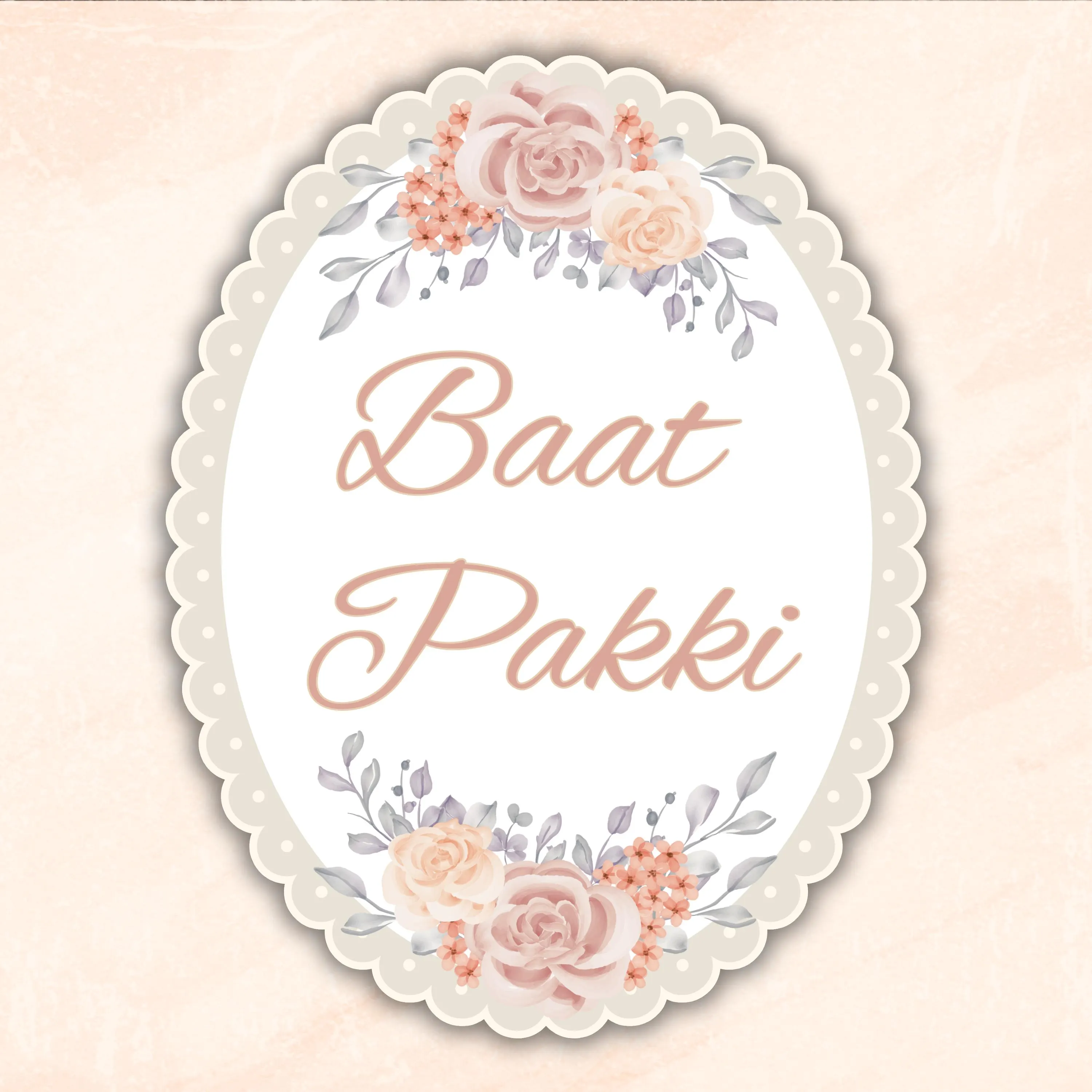 Baat Pakki Engagement Stickers Labels Decor Gift Favours Wedding Congratulations Muslim Islamic Wedding Favour Celebration Party Glossy - image 2