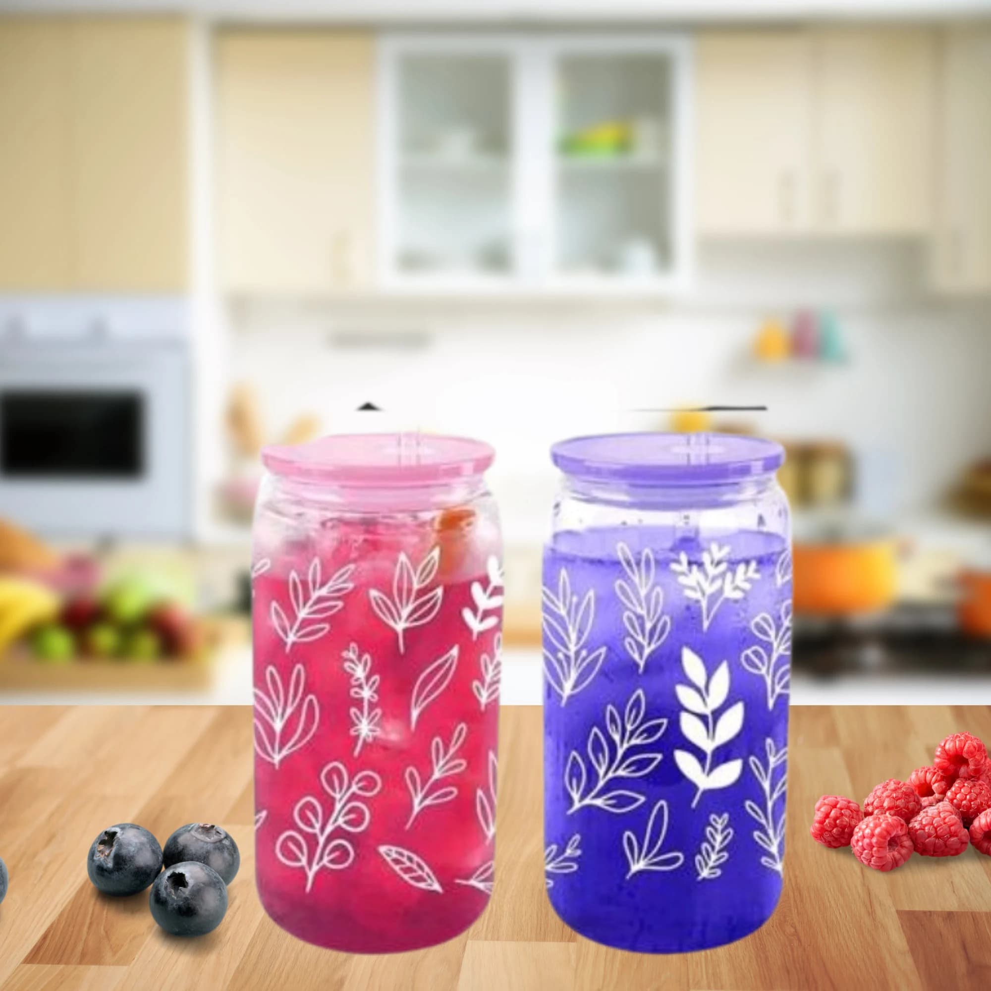 Wildflower Glass Can Cup-Teachers Gift-Summer Vibes - image 2
