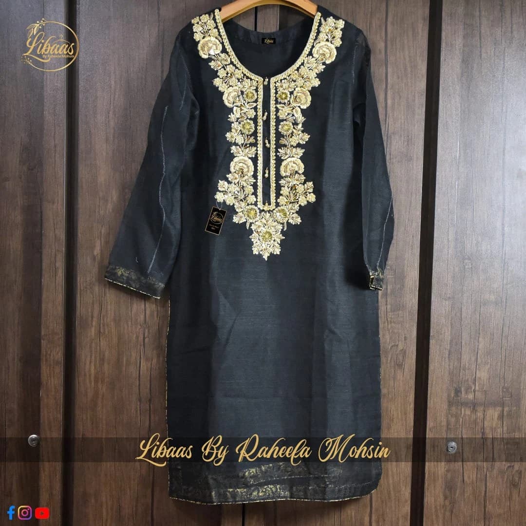 Zardozi Khaddi Net Pakistani Dress: 3-Piece  Wedding Party Outfit - image 4