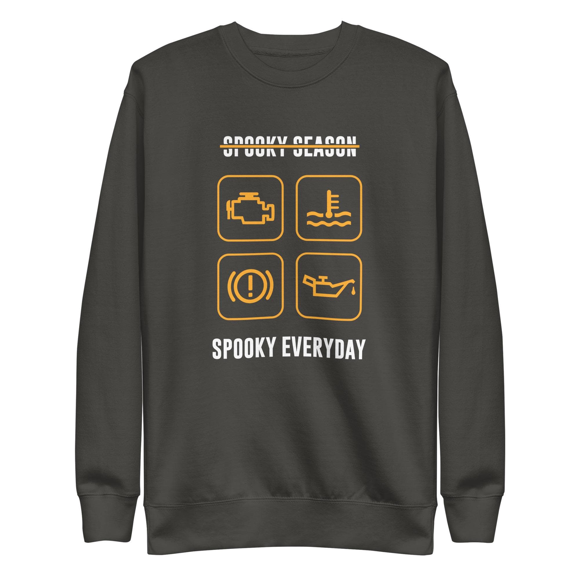 Car Lovers Halloween Unisex Sweatshirt, Sarcastic Car Dashboard Warning Sign Unisex Shirt, Spooky Season Gift for Mechanic