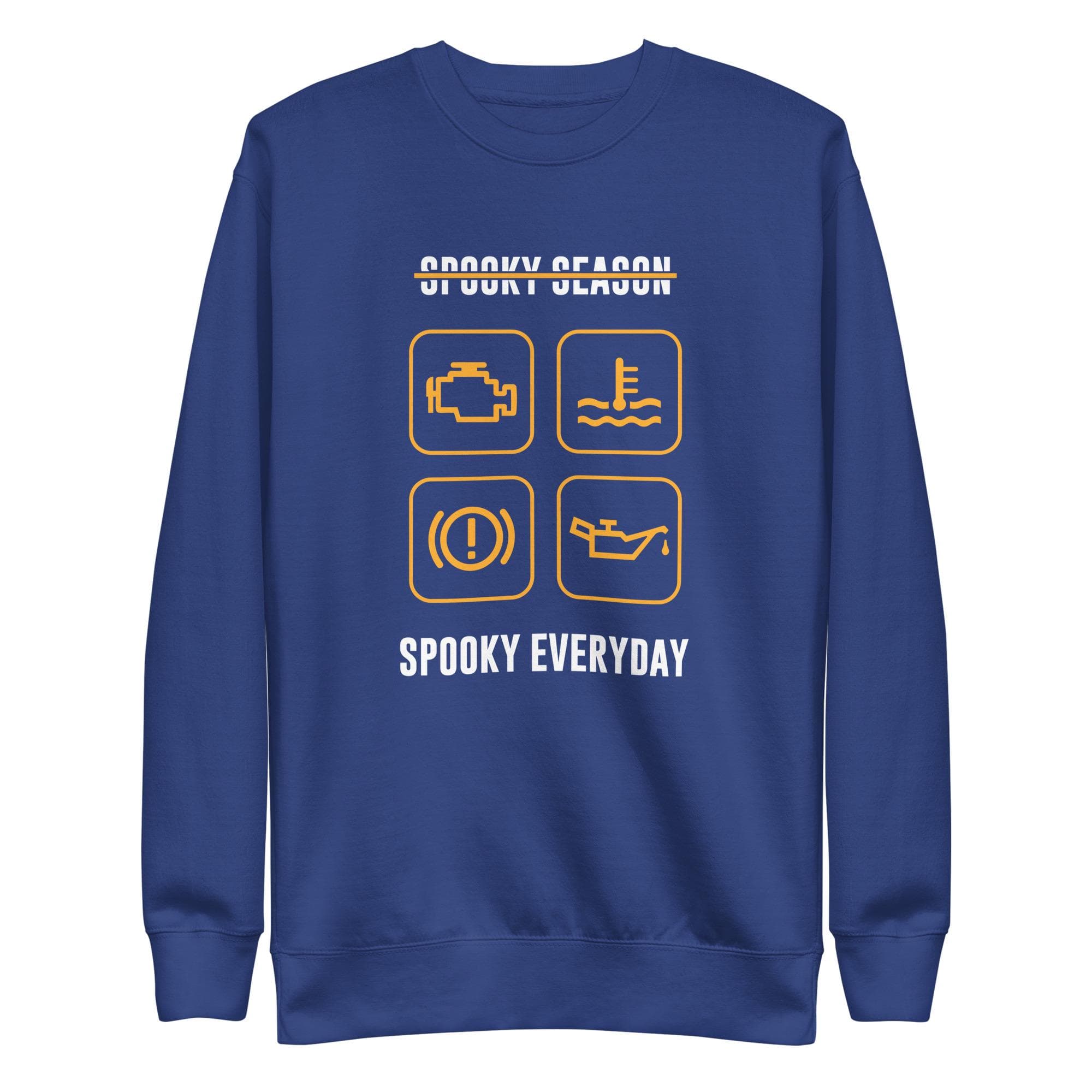 Car Lovers Halloween Unisex Sweatshirt, Sarcastic Car Dashboard Warning Sign Unisex Shirt, Spooky Season Gift for Mechanic