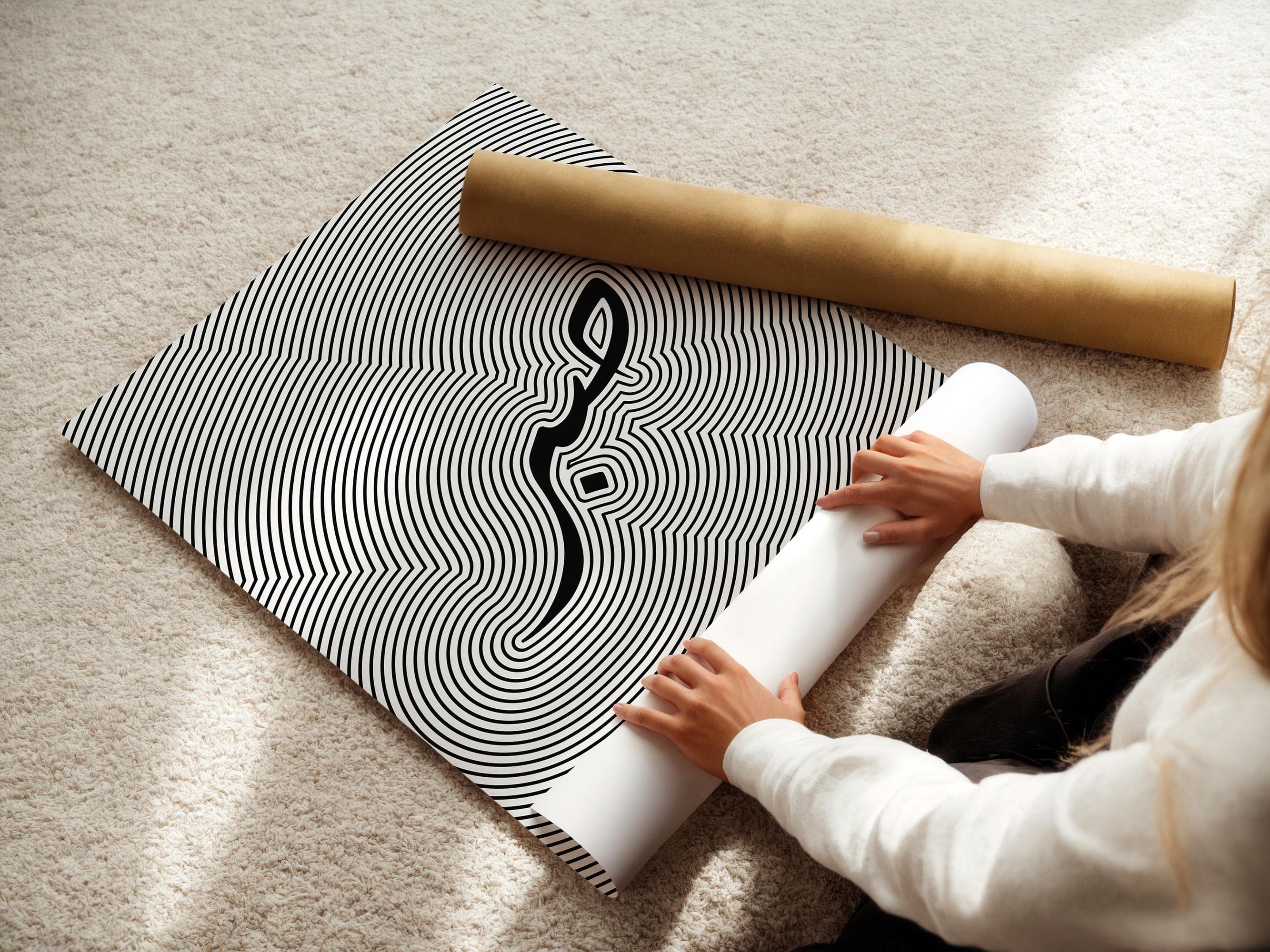 Sabr Surreal Poster | Patience Arabic Word Print, Minimalist Black and White Arabic Calligraphy Art (Poster Only) - image 2