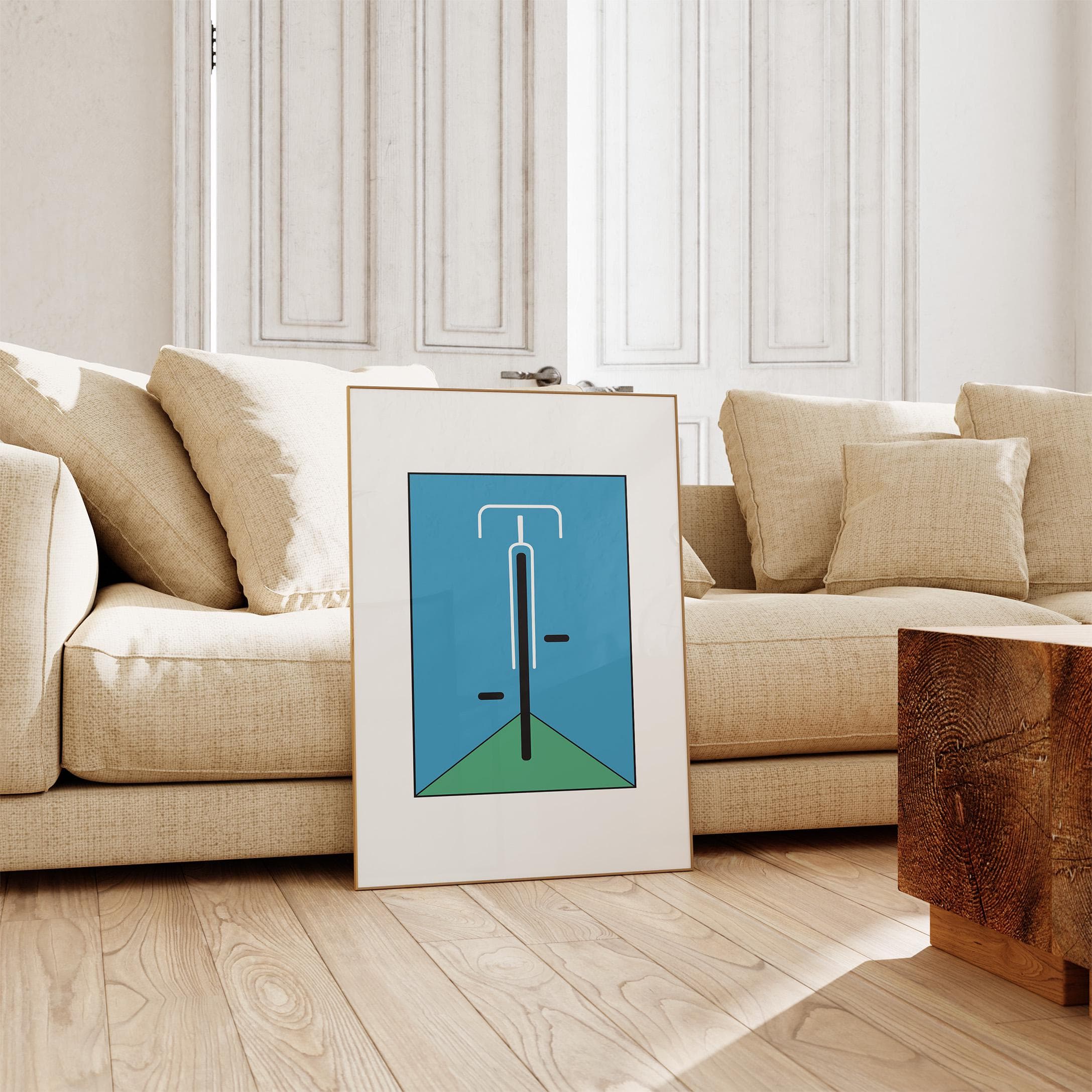Bicycle Front Poster, Surreal Bicycle Wall Art, Minimalist Bike Pop Art Illustration, Trendy Cyclist Gift (Poster Only) - image 5