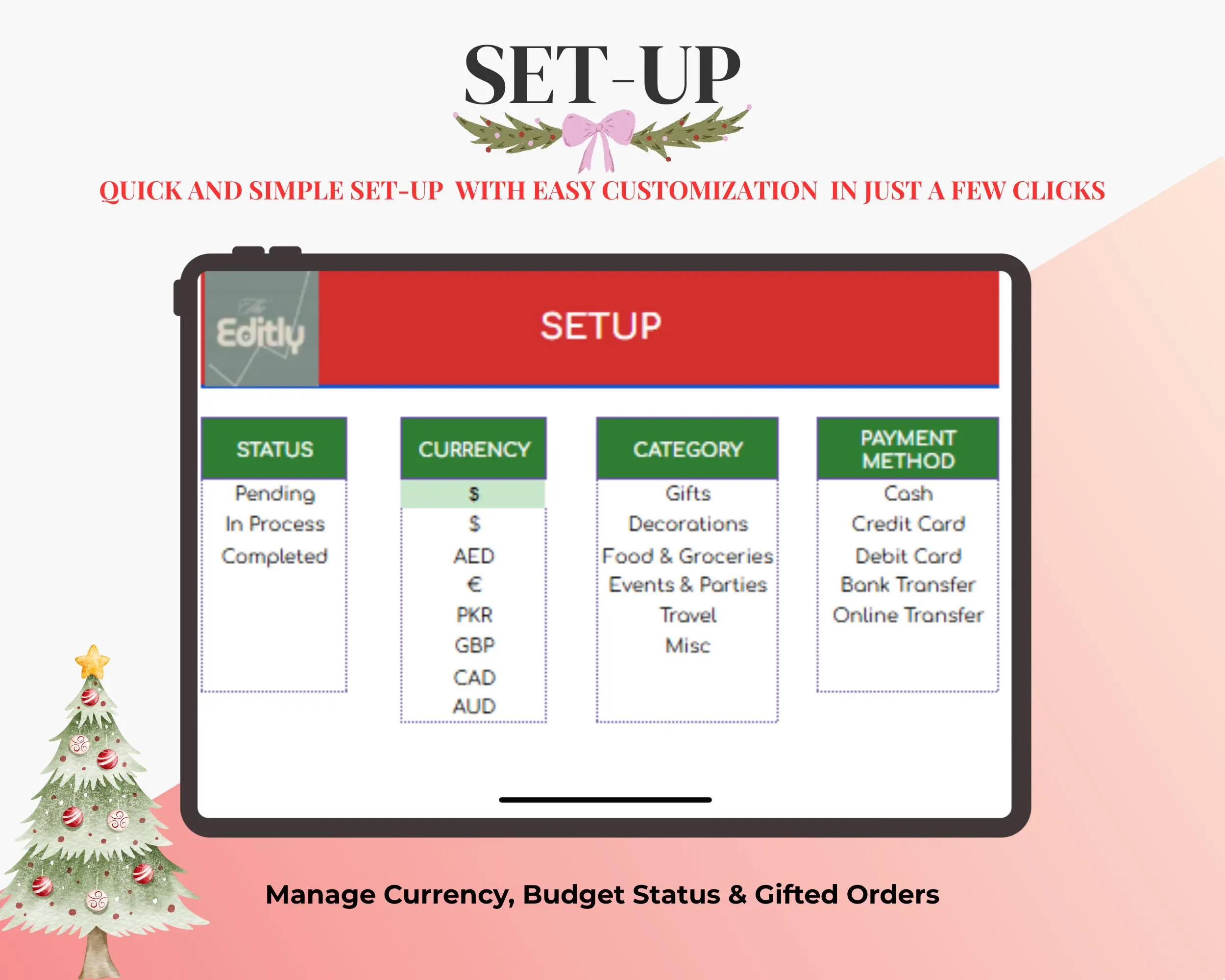Christmas Budget Planner & Gift Tracker (Excel, Google Sheets) - image 4