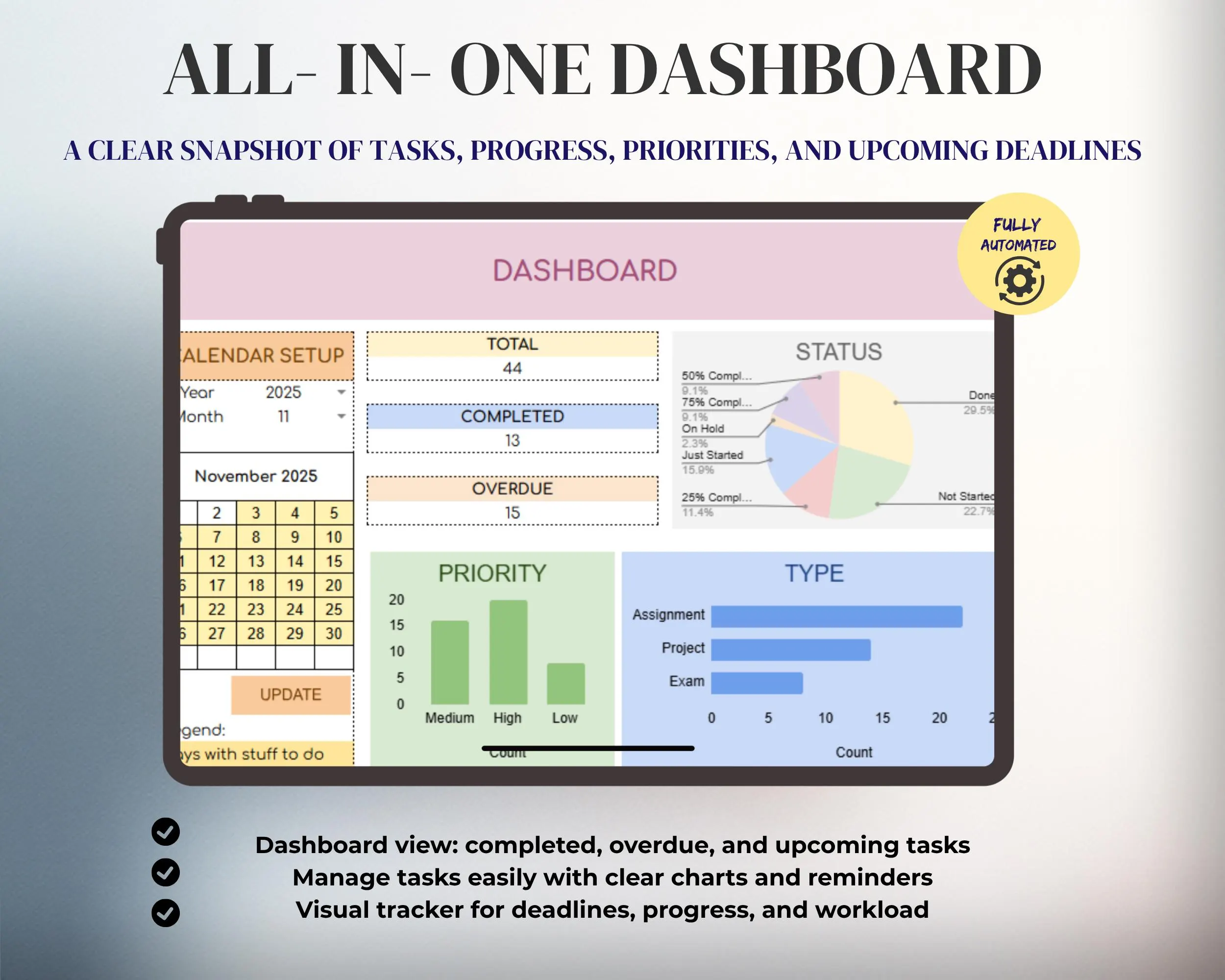 Student Planner Assignment Tracker Academic Study Planner Spreadsheet College University Course School Planner Class Google Sheets Template - image 3