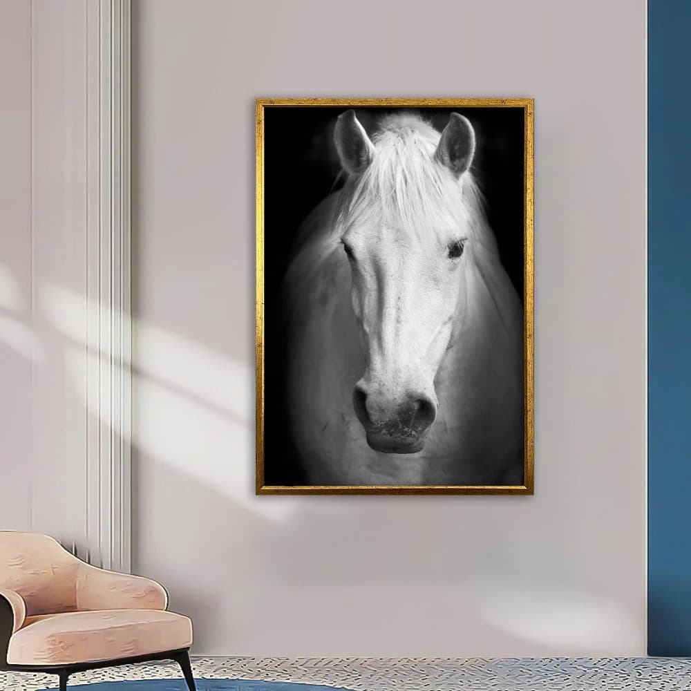 horse canvas print large canvas art horse decor horse painting painting horse wall art large wall art living room art,framed ready to hang - image 3