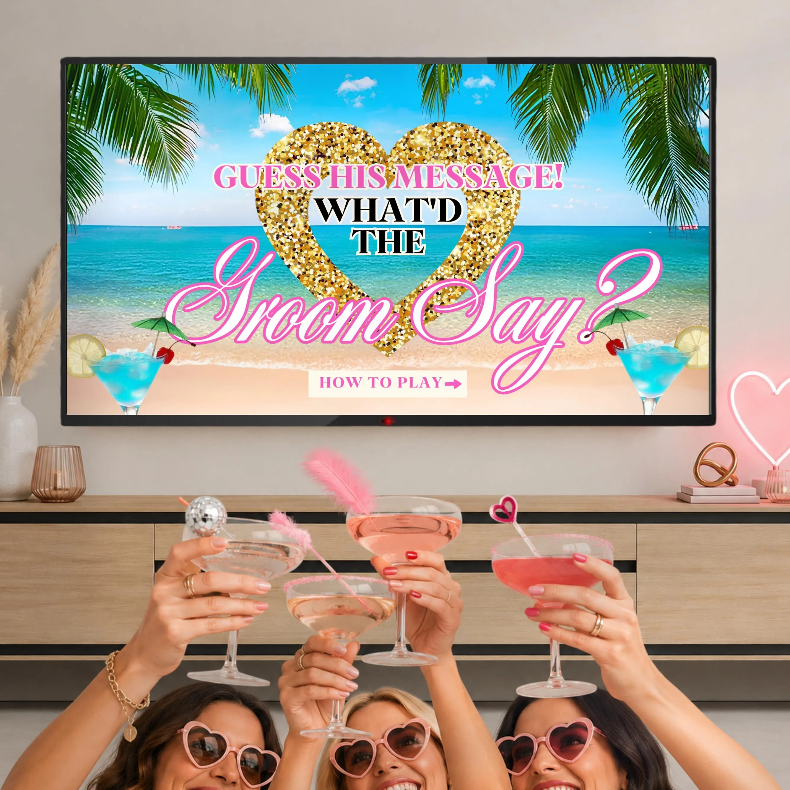 Island Vibes Mr & Mrs Game: Bachelorette Party Game,What'd the Groom Say?Bach Island Gender Swap Truth or Dare Bachelorette Party Game Canva - image 3