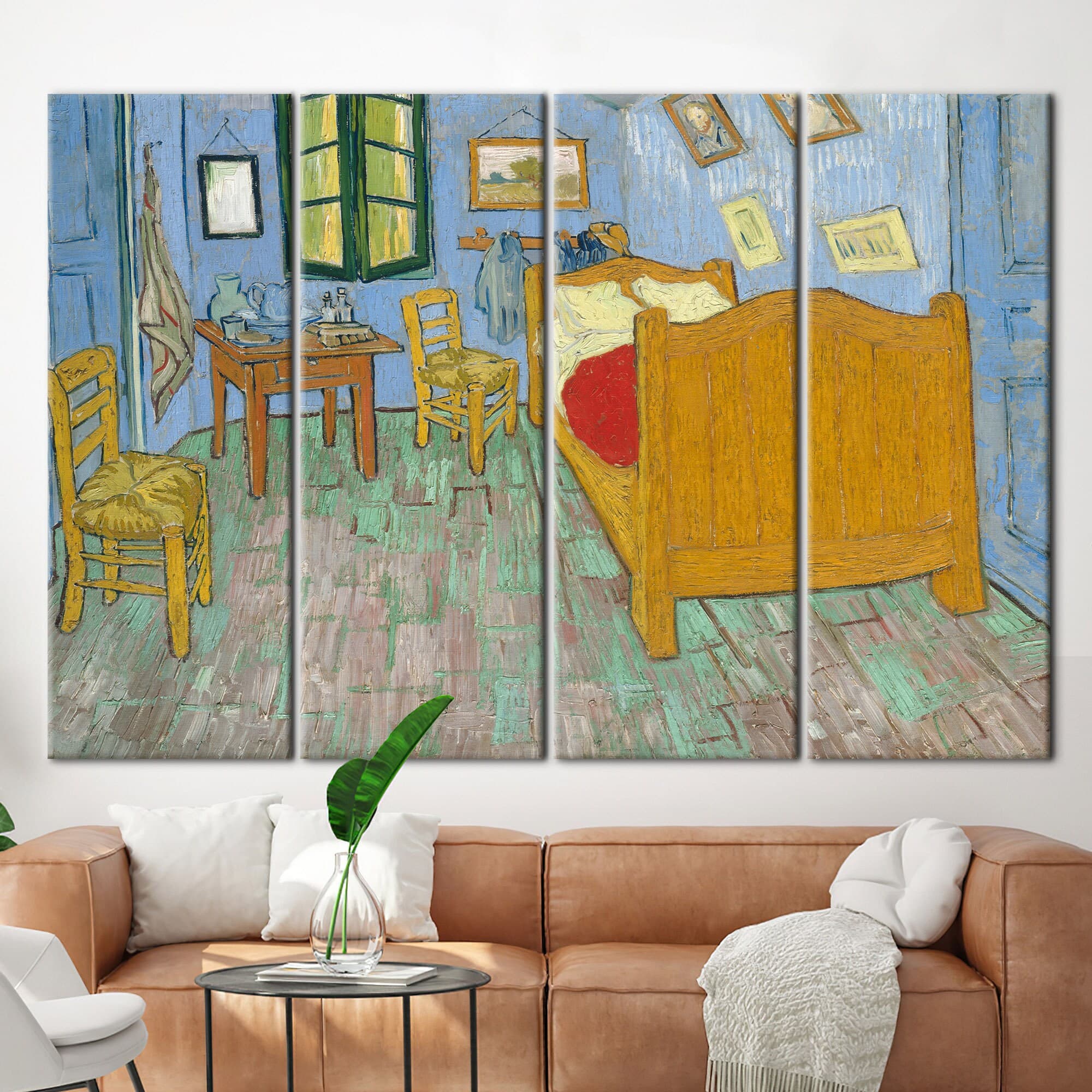 Bedroom in Arles, Van Gogh Bedroom Printed, Impressionism Artwork, Reproduction Poster, Famous Canvas, Bedroom in Arles Art Canvas, - image 4