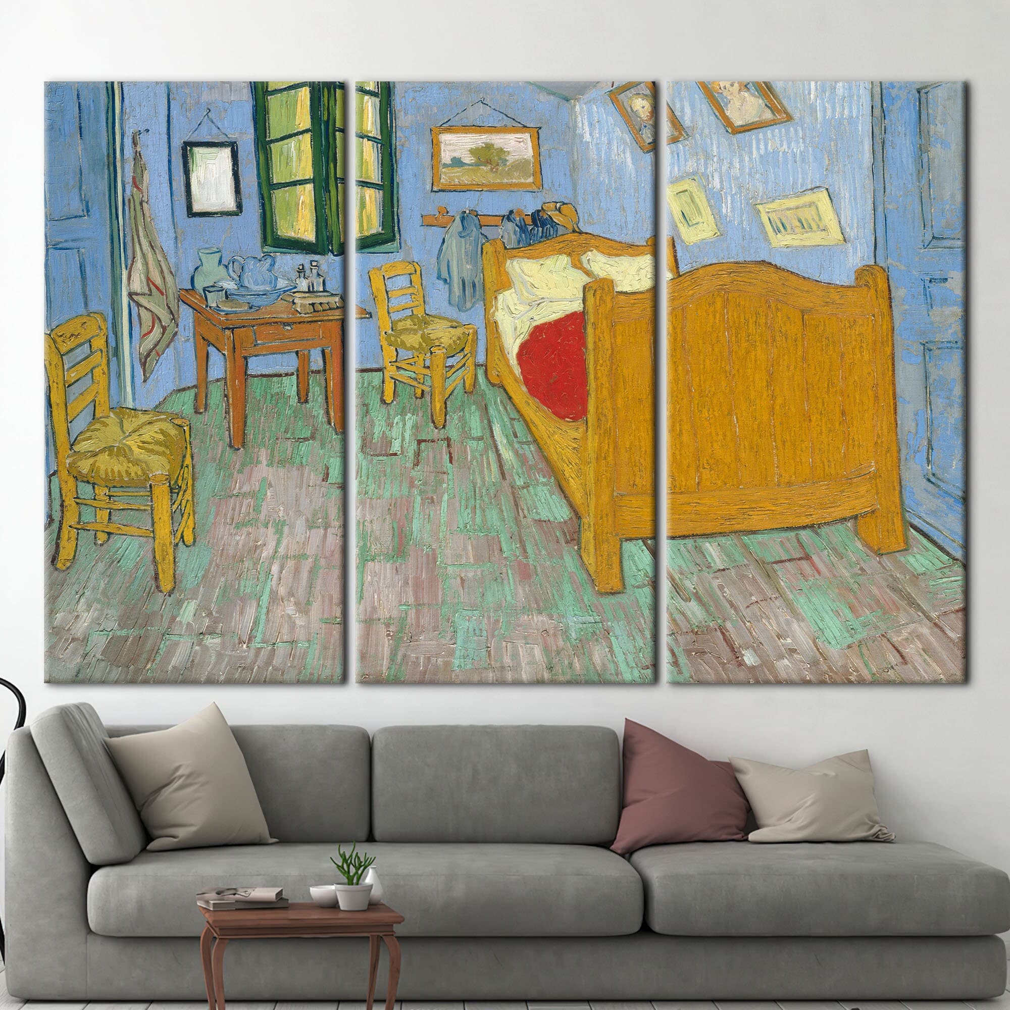 Bedroom in Arles, Van Gogh Bedroom Printed, Impressionism Artwork, Reproduction Poster, Famous Canvas, Bedroom in Arles Art Canvas, - image 3