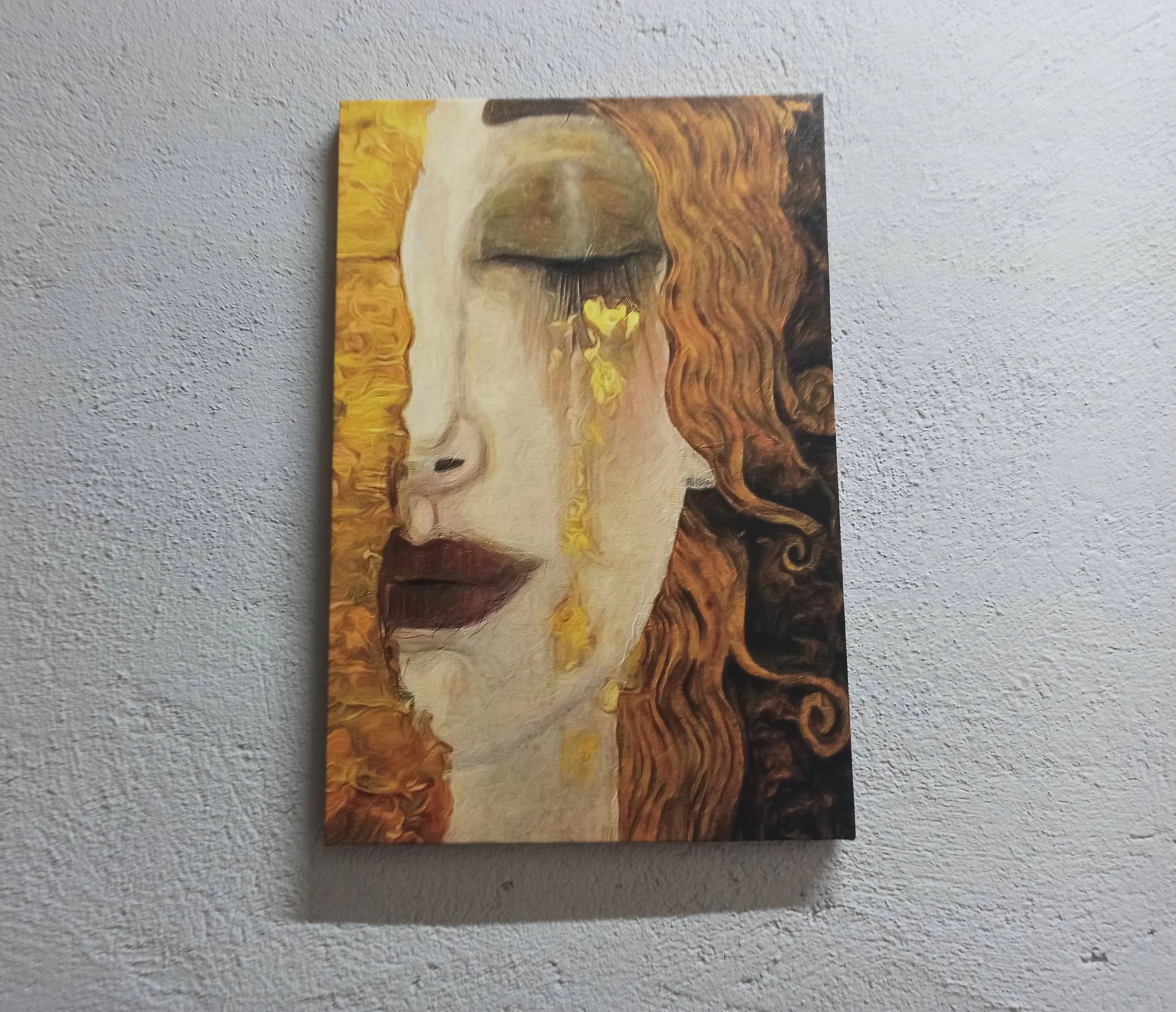 Wall Decor, Wall Art, Canvas Wall Art, The Golden Tears, Reproduction Wall Decor, Famous Art Canvas, The Golden Tears Canvas Decor,