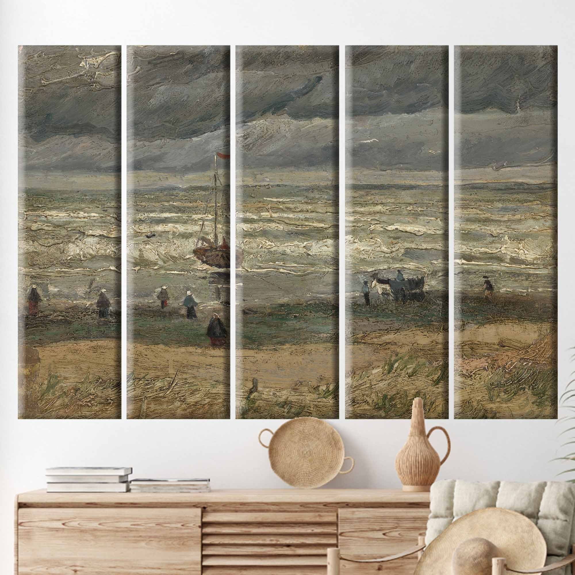 Beach at Scheveningen in Stormy Weather, Landscape Art, Beach at Scheveningen Wall Art, Van Gogh Sea View Canvas, - image 5
