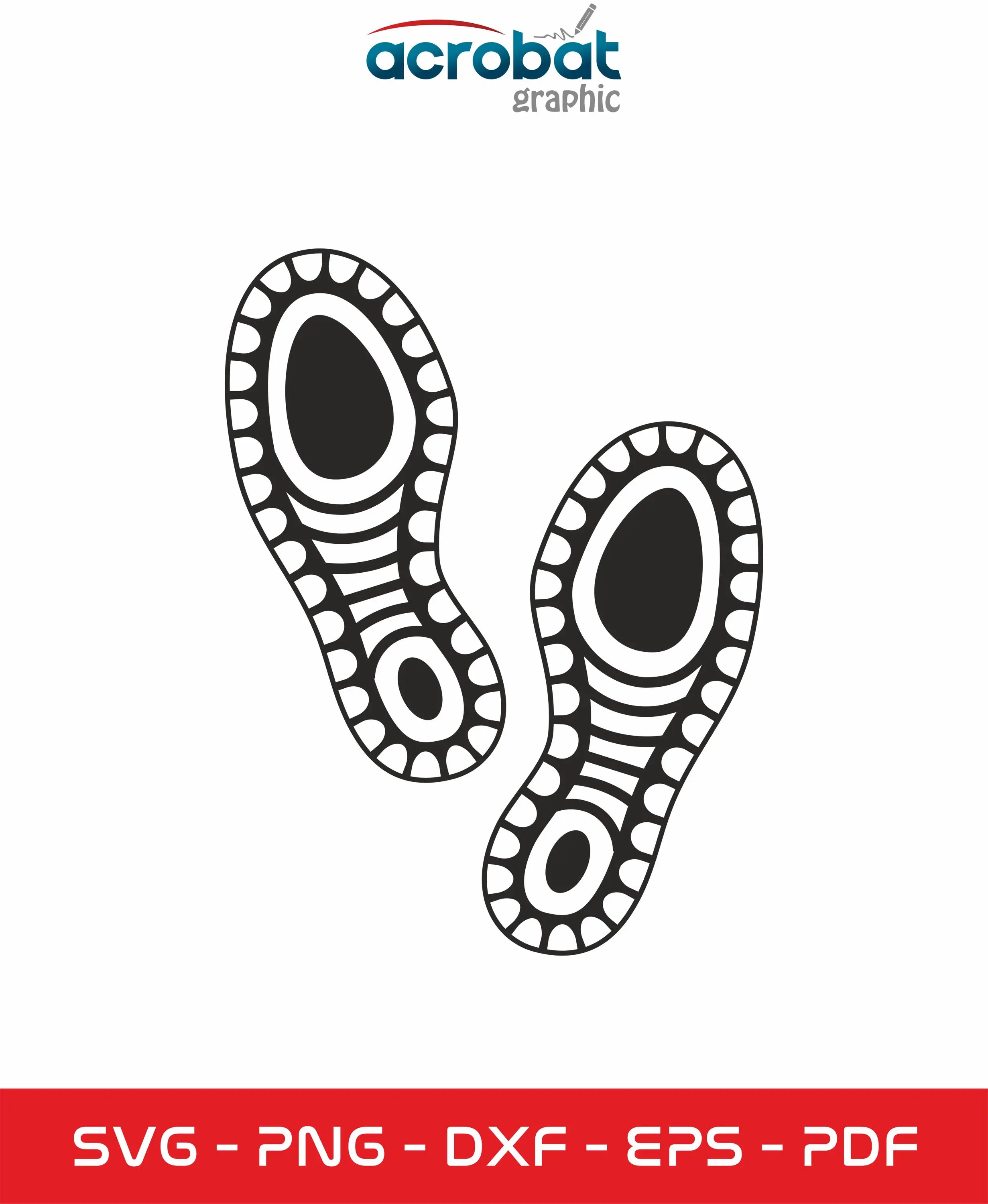 Footprint SVG Bundle: Shoe Print Vector Graphics for Cricut (Digital Download) - image 4