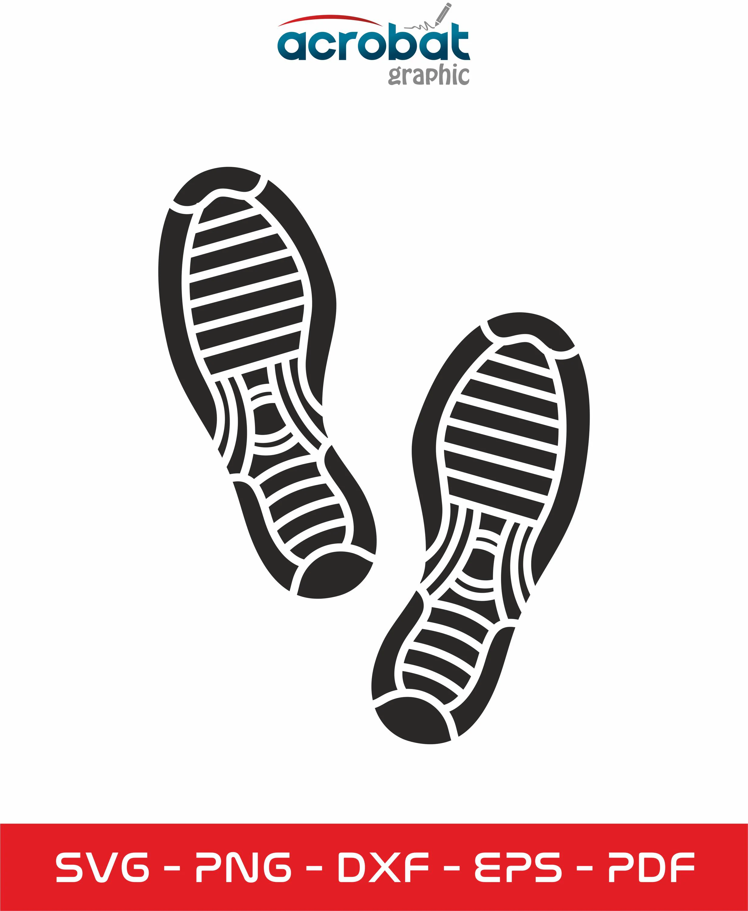 Footprint SVG Bundle: Shoe Print Vector Graphics for Cricut (Digital Download) - image 3