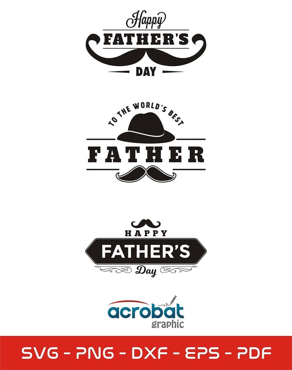 Father's Day SVG Bundle, Dad Quotes Clipart (PNG, PDF, Dxf, Eps) - image 3