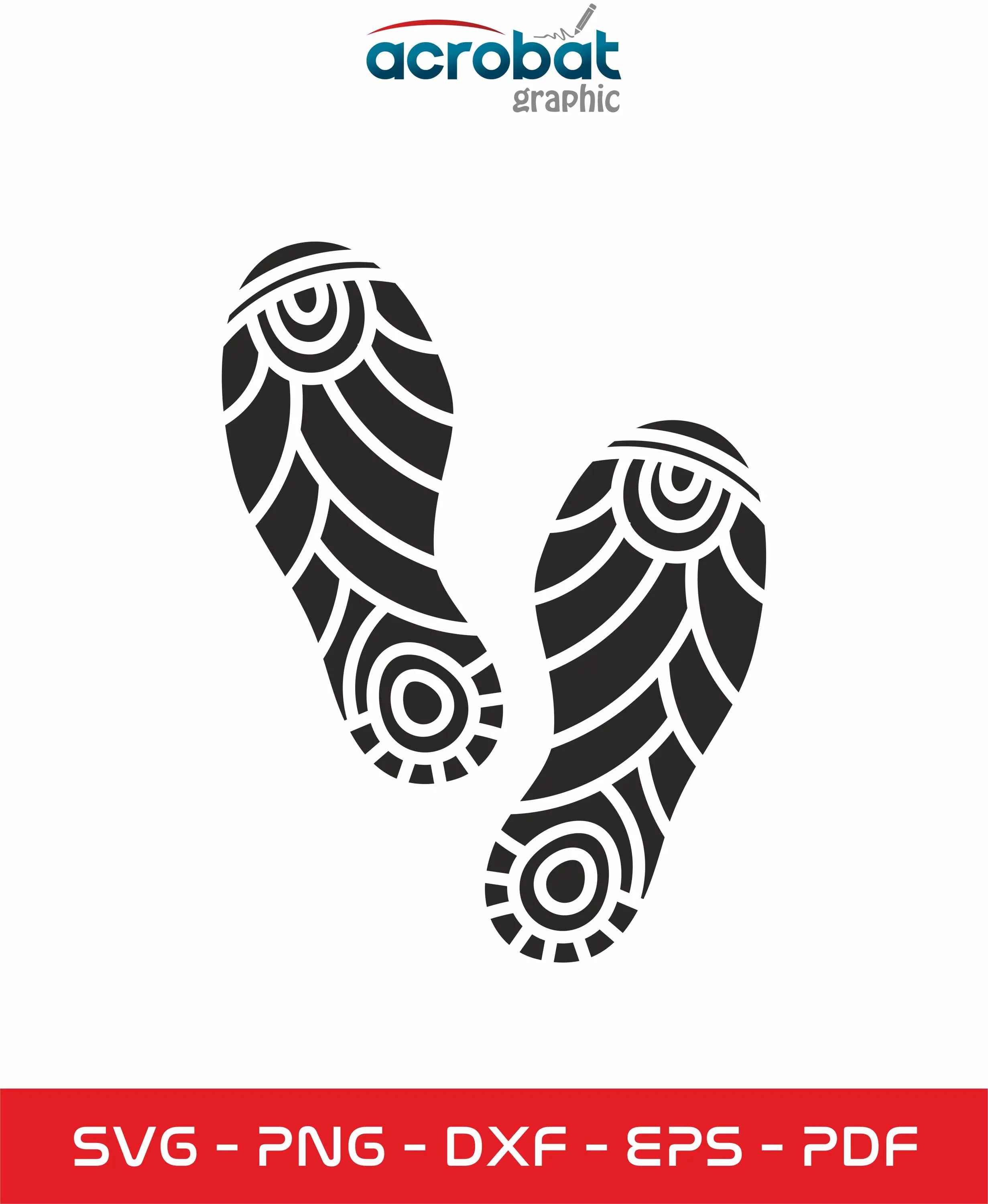 Footprint SVG Bundle: Shoe Print Vector Graphics for Cricut (Digital Download) - image 5