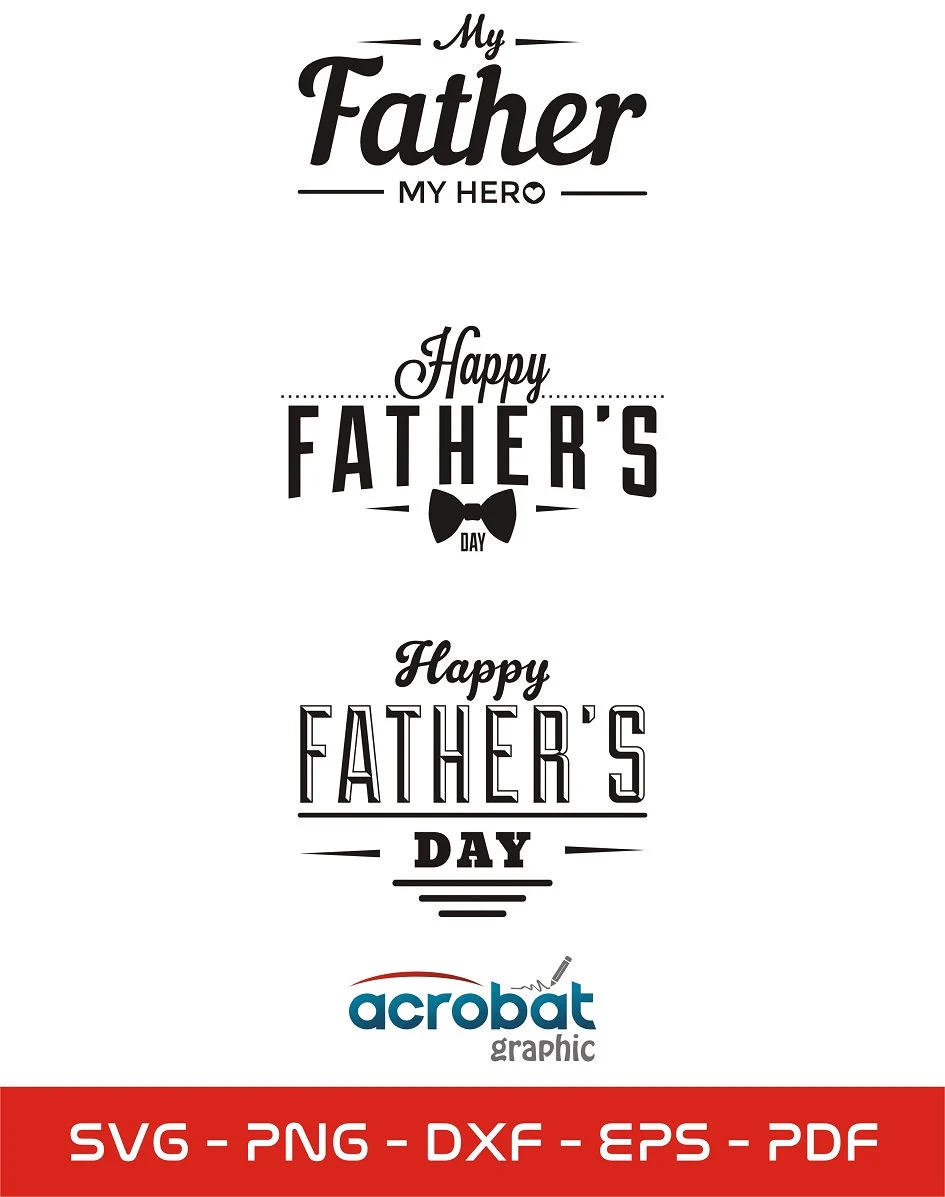 Father's Day SVG Bundle, Dad Quotes Clipart (PNG, PDF, Dxf, Eps) - image 5