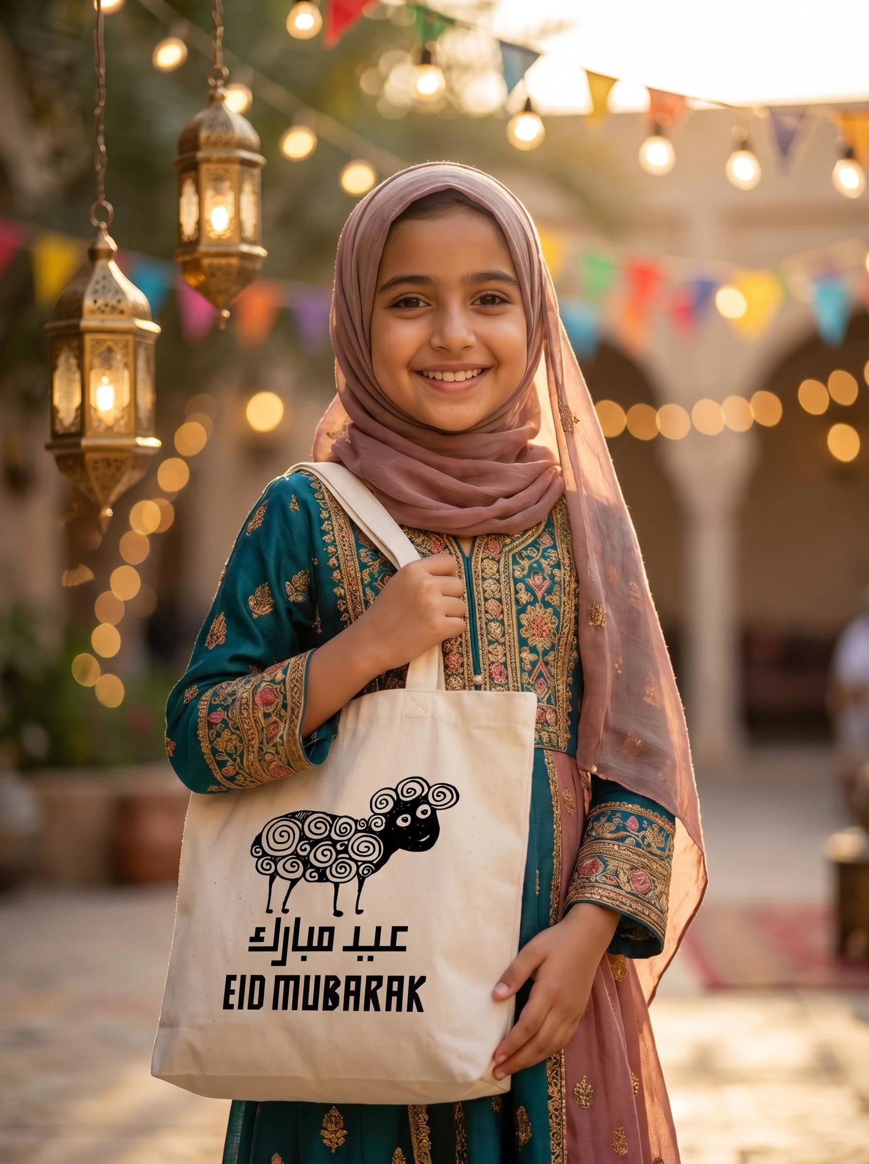 Tote bags for Eid, Canvas Tote bag , personalized bag , Eid Mubarak, Eiduladha gifts , Eid gifts for kids , Eid shopping bag