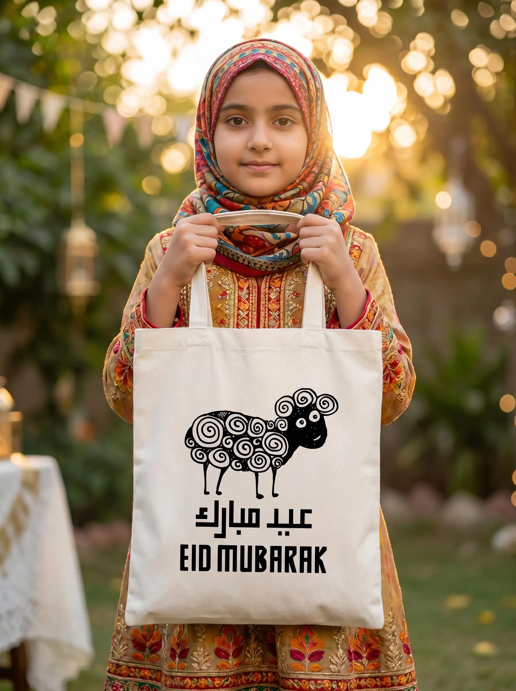 Tote bags for Eid, Canvas Tote bag , personalized bag , Eid Mubarak, Eiduladha gifts , Eid gifts for kids , Eid shopping bag - image 4