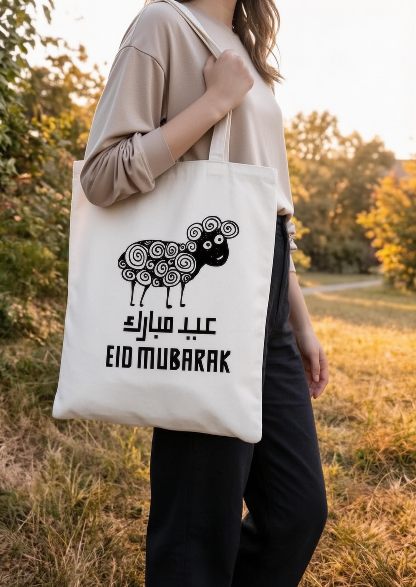 Tote bags for Eid, Canvas Tote bag , personalized bag , Eid Mubarak, Eiduladha gifts , Eid gifts for kids , Eid shopping bag - image 3