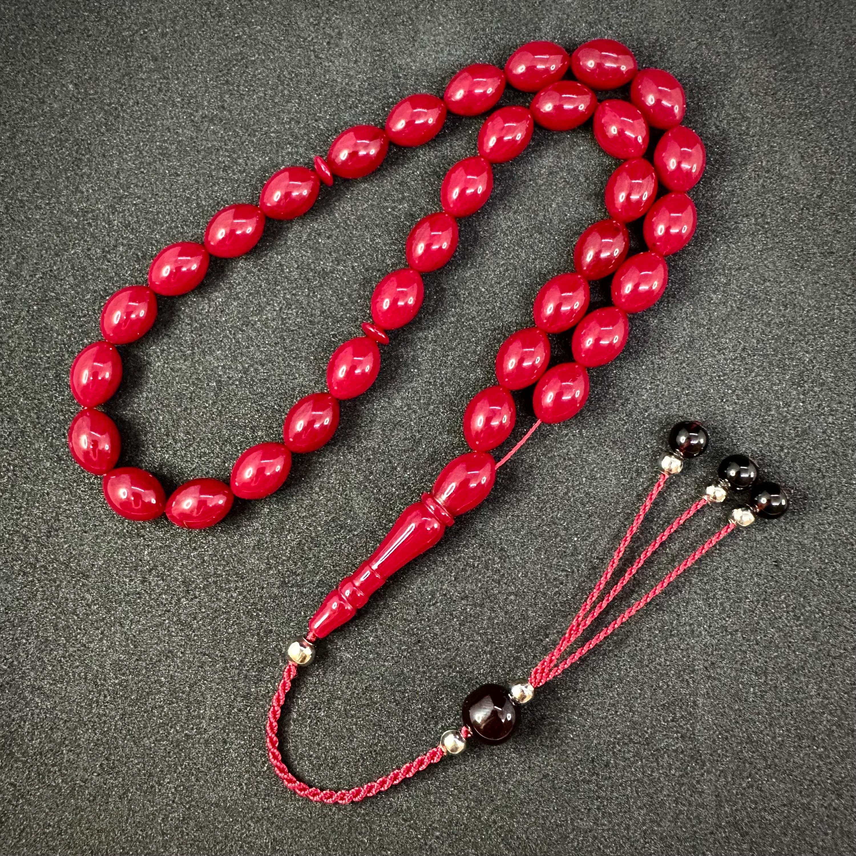 Premium Bakelite Tasbih, Resin Misbaha, Faturan Style Prayer Beads, Handmade Bakelite Worry Beads, Islamic Rosary for Men, 33 Beads.