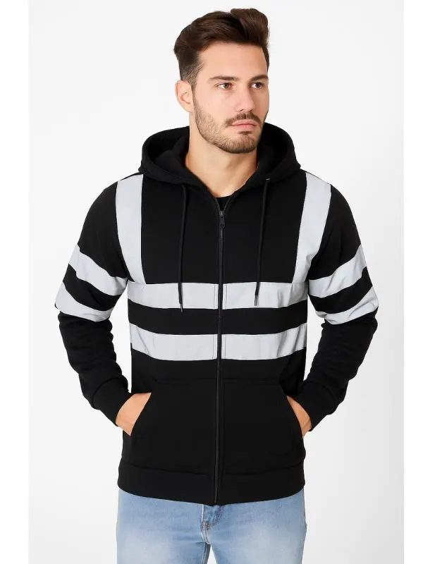 Hi Vis Hoodie: Reflective 2-Tone Workwear Safety Jacket - image 5