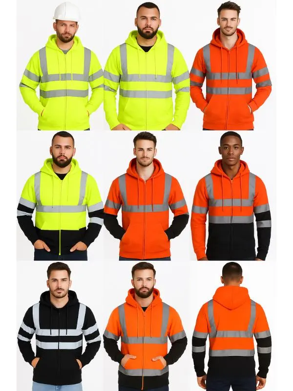 Hi Vis Hoodie: Reflective 2-Tone Workwear Safety Jacket - image 2