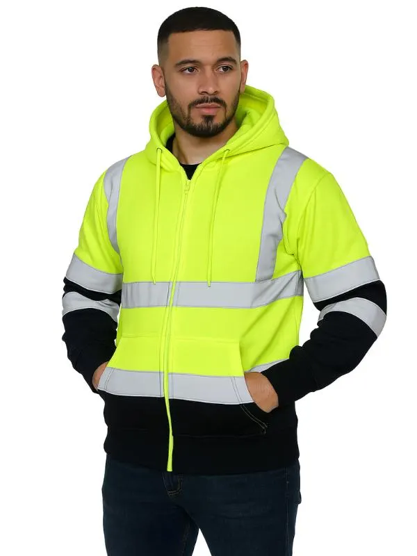 Hi Vis Hoodie: Reflective 2-Tone Workwear Safety Jacket - image 4