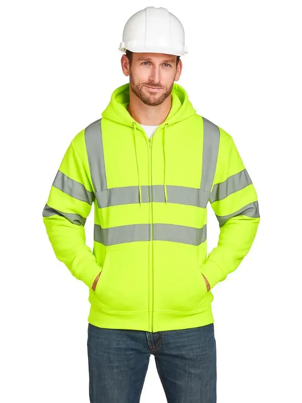 Hi Vis Hoodie: Reflective 2-Tone Workwear Safety Jacket