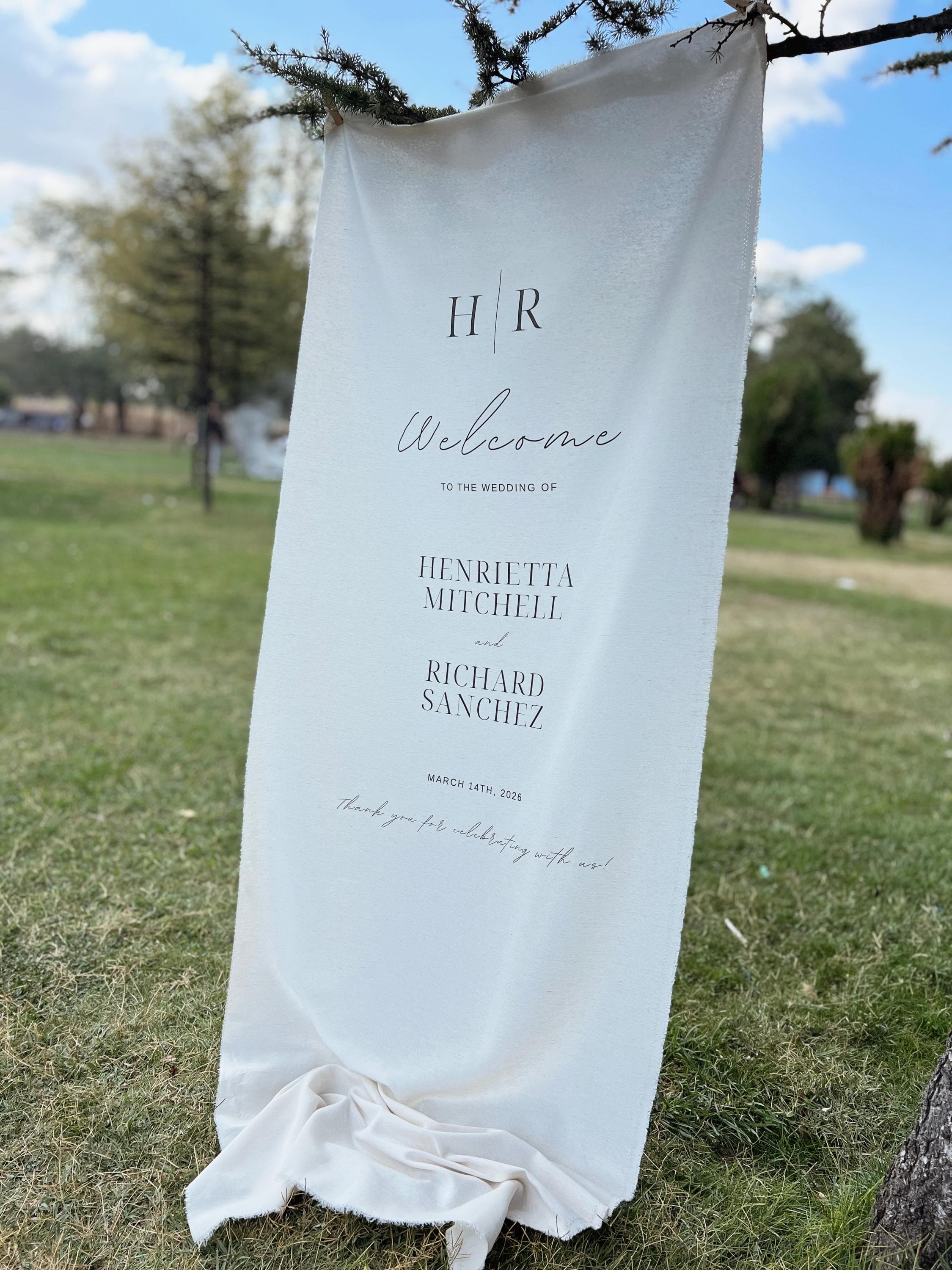 Welcome Sign for Wedding | Personalized Fabric Wedding Sign | Custom Event Decor - image 5