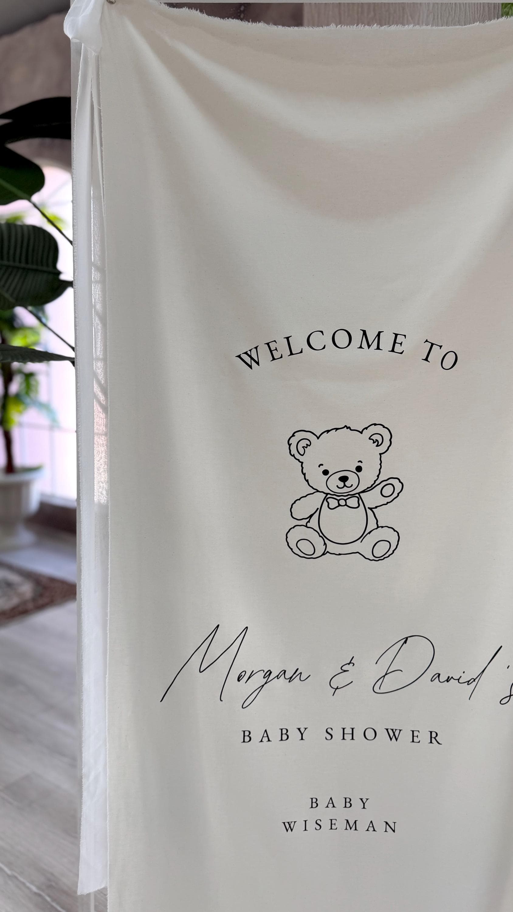 Personalized Fabric Baby Shower Sign, Choose Your Theme, Custom Baby Shower Welcome Sign, Multiple Themes Available, Baby Shower Decor - image 3