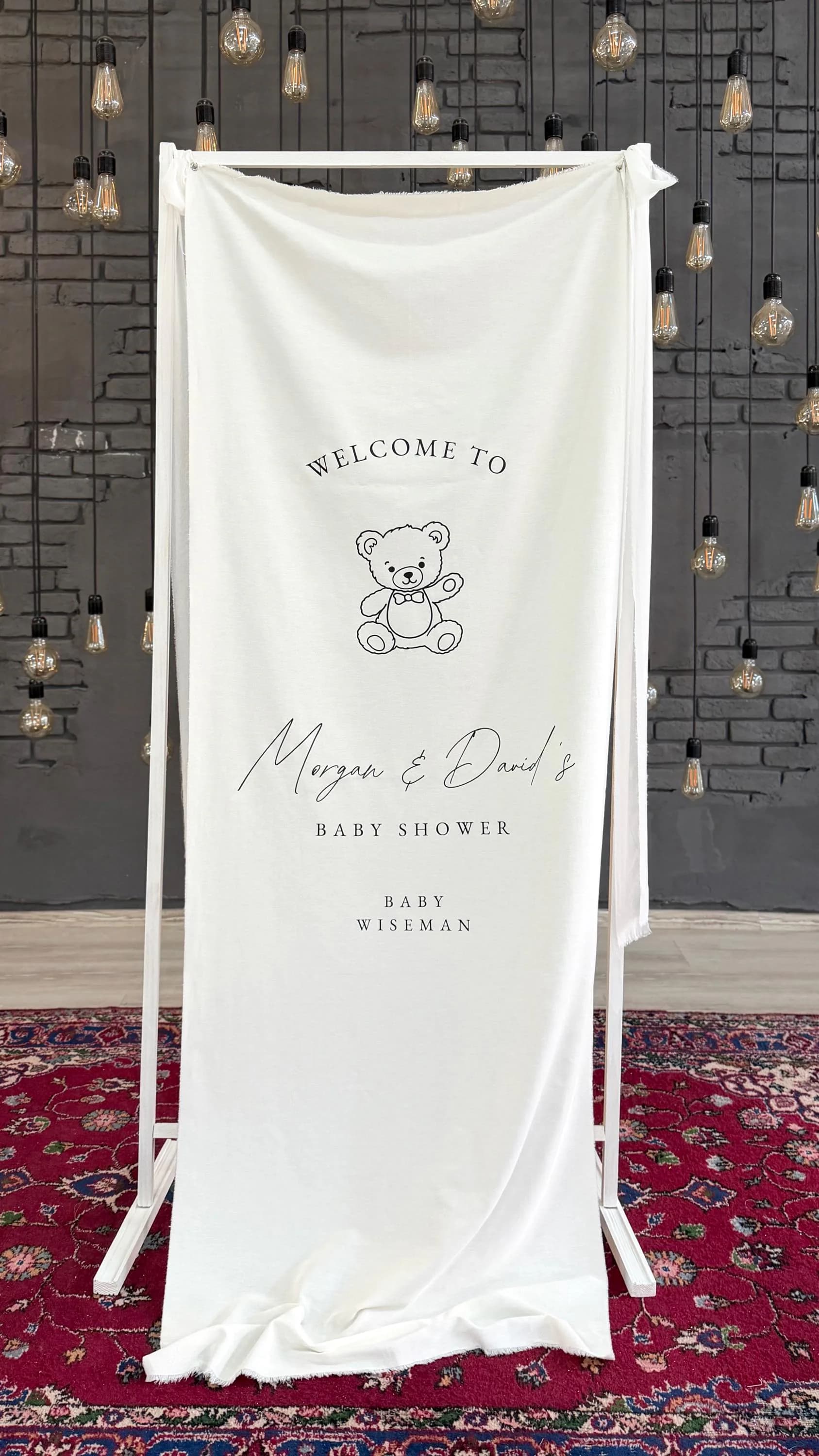 Personalized Fabric Baby Shower Sign, Choose Your Theme, Custom Baby Shower Welcome Sign, Multiple Themes Available, Baby Shower Decor