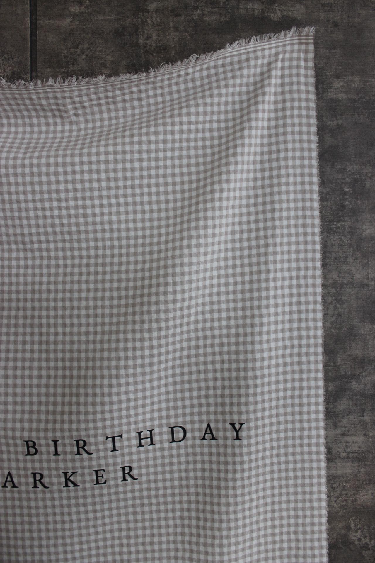 Personalised Plaid Fabric Birthday Sign, Birthday Banner, Custom Birthday Banner, Fabric Sign, Fabric Birtday Sign, Tan Gingham Fabric Sign - image 4