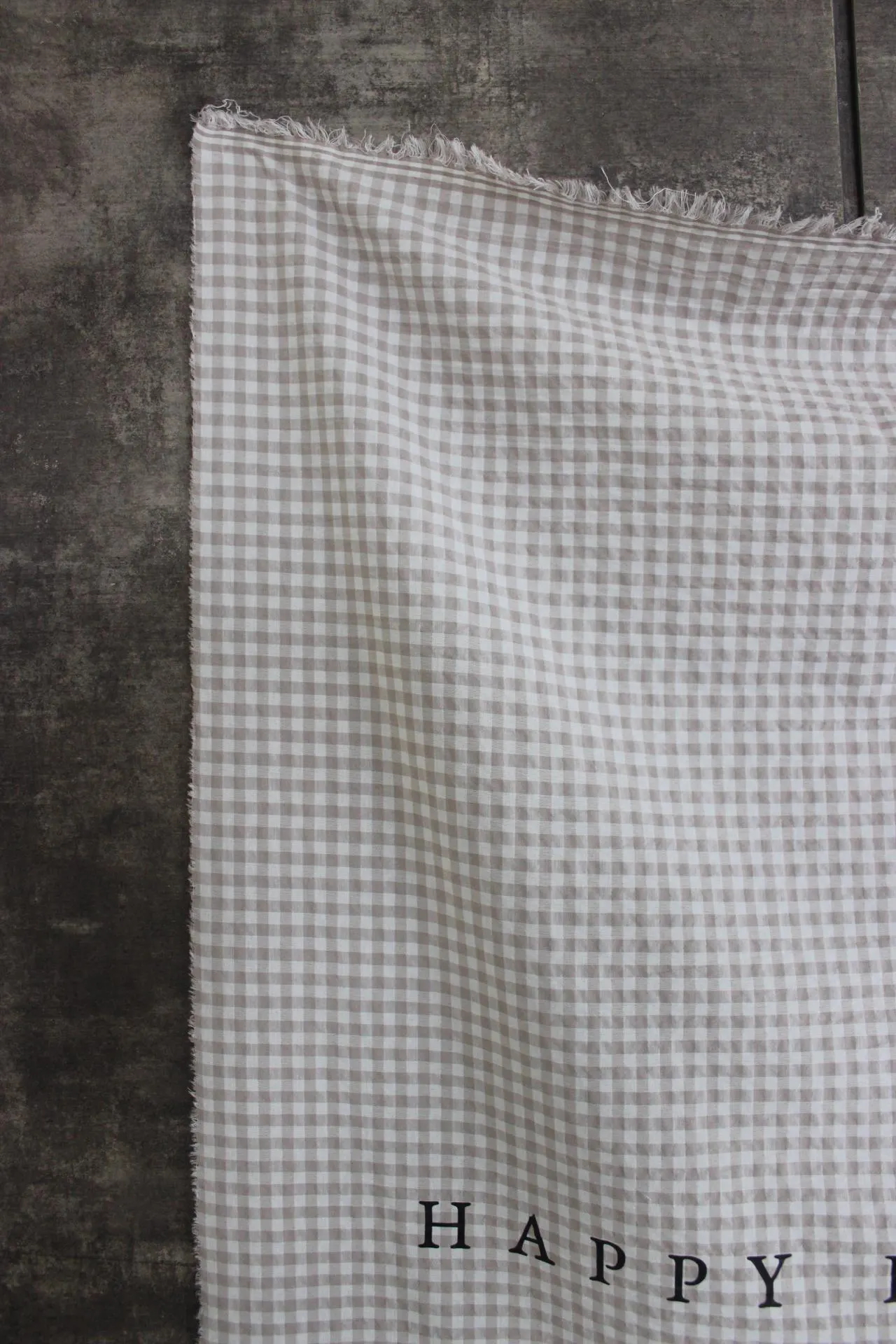 Personalised Plaid Fabric Birthday Sign, Birthday Banner, Custom Birthday Banner, Fabric Sign, Fabric Birtday Sign, Tan Gingham Fabric Sign - image 2