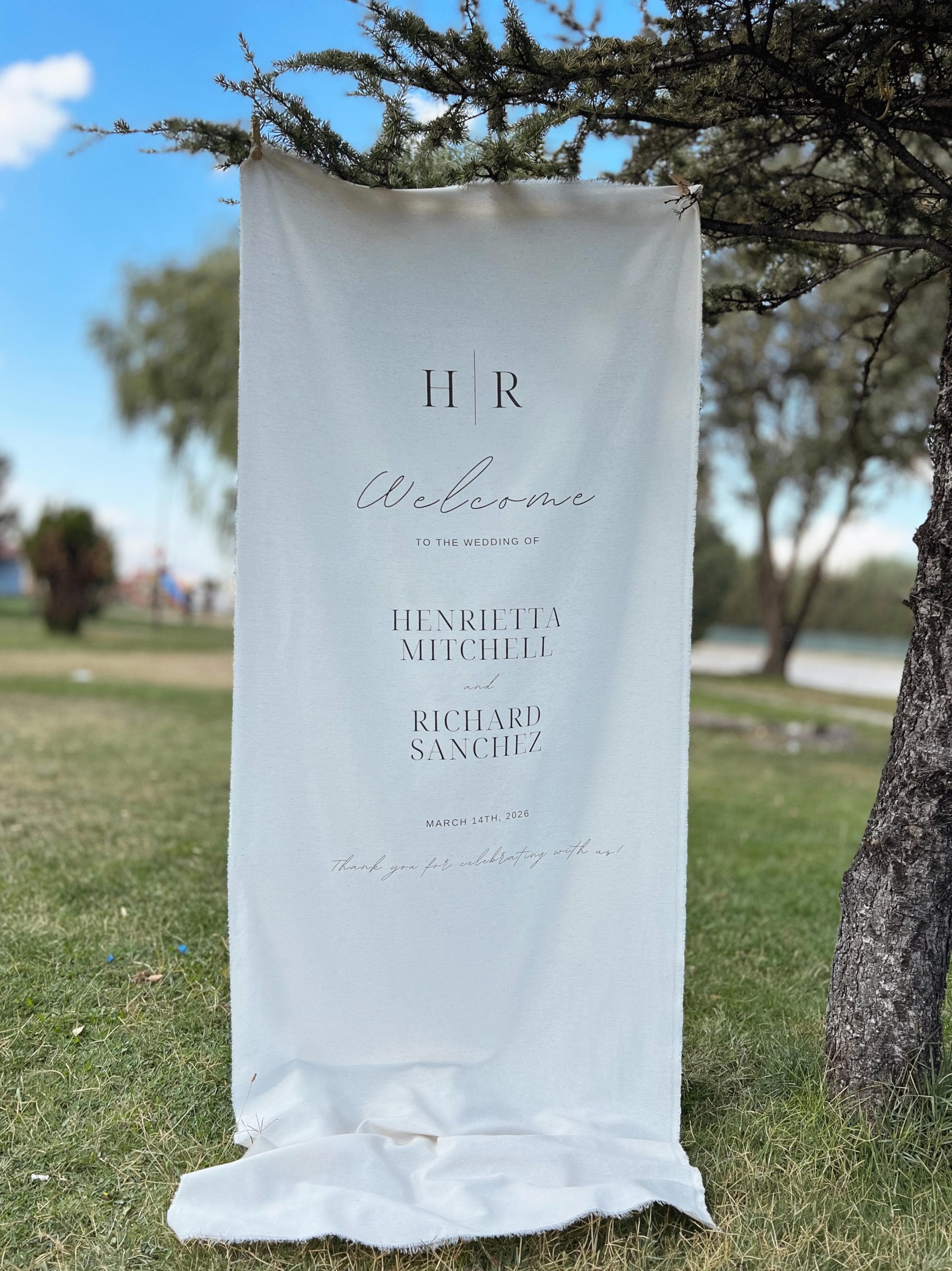 Welcome Sign for Wedding | Personalized Fabric Wedding Sign | Custom Event Decor - image 4