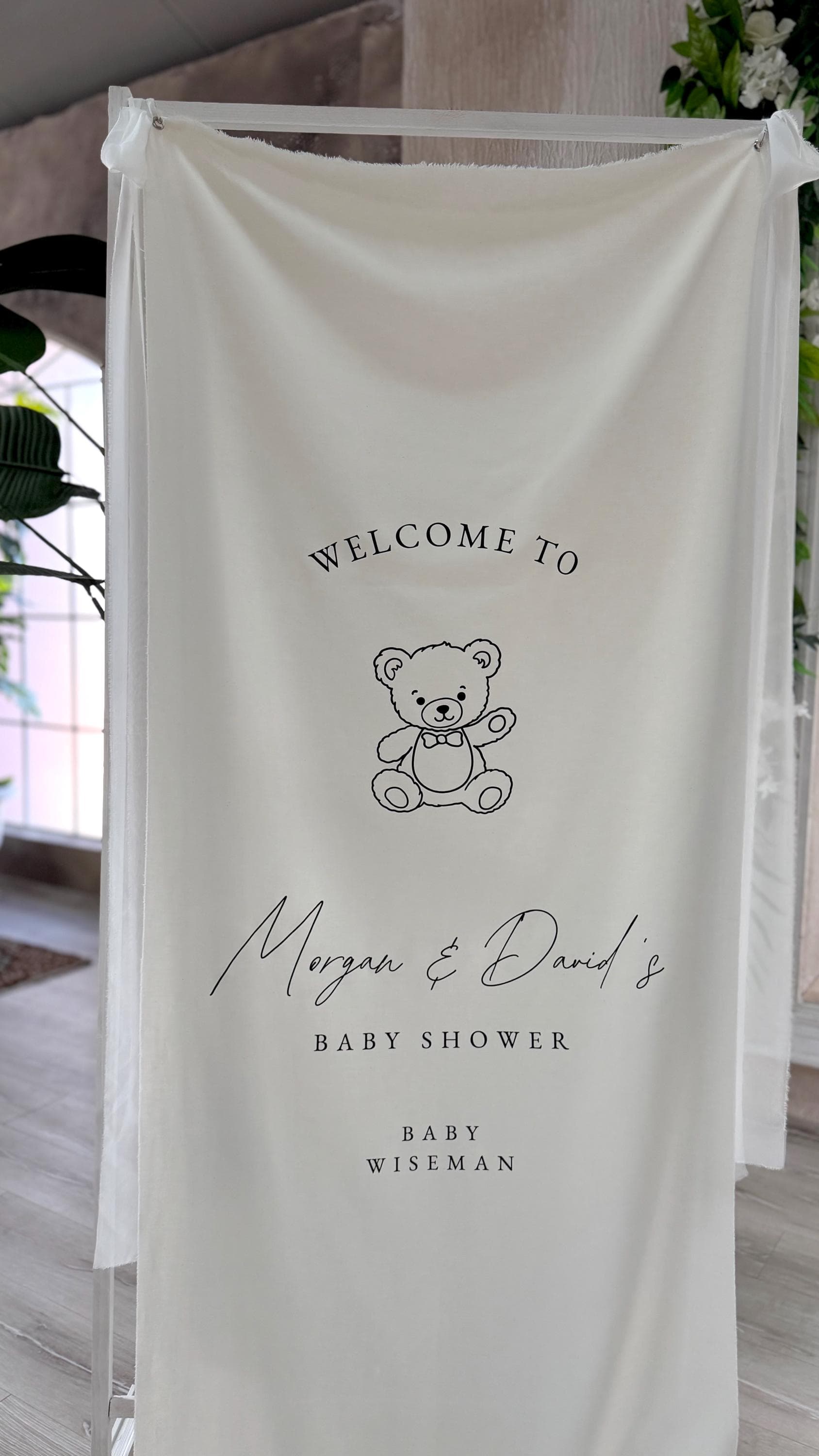 Personalized Fabric Baby Shower Sign, Choose Your Theme, Custom Baby Shower Welcome Sign, Multiple Themes Available, Baby Shower Decor - image 2