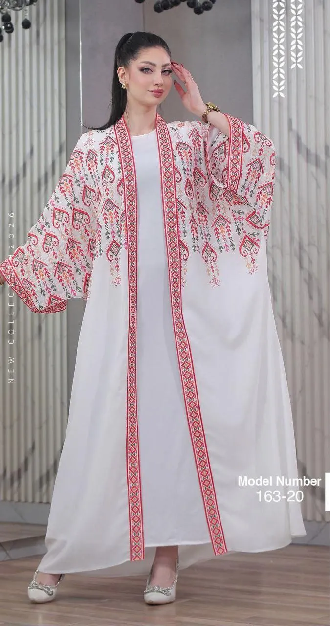 Tatreez Abaya Embroidery Thobe, Palestinian Heritage Wedding Dress Fabric