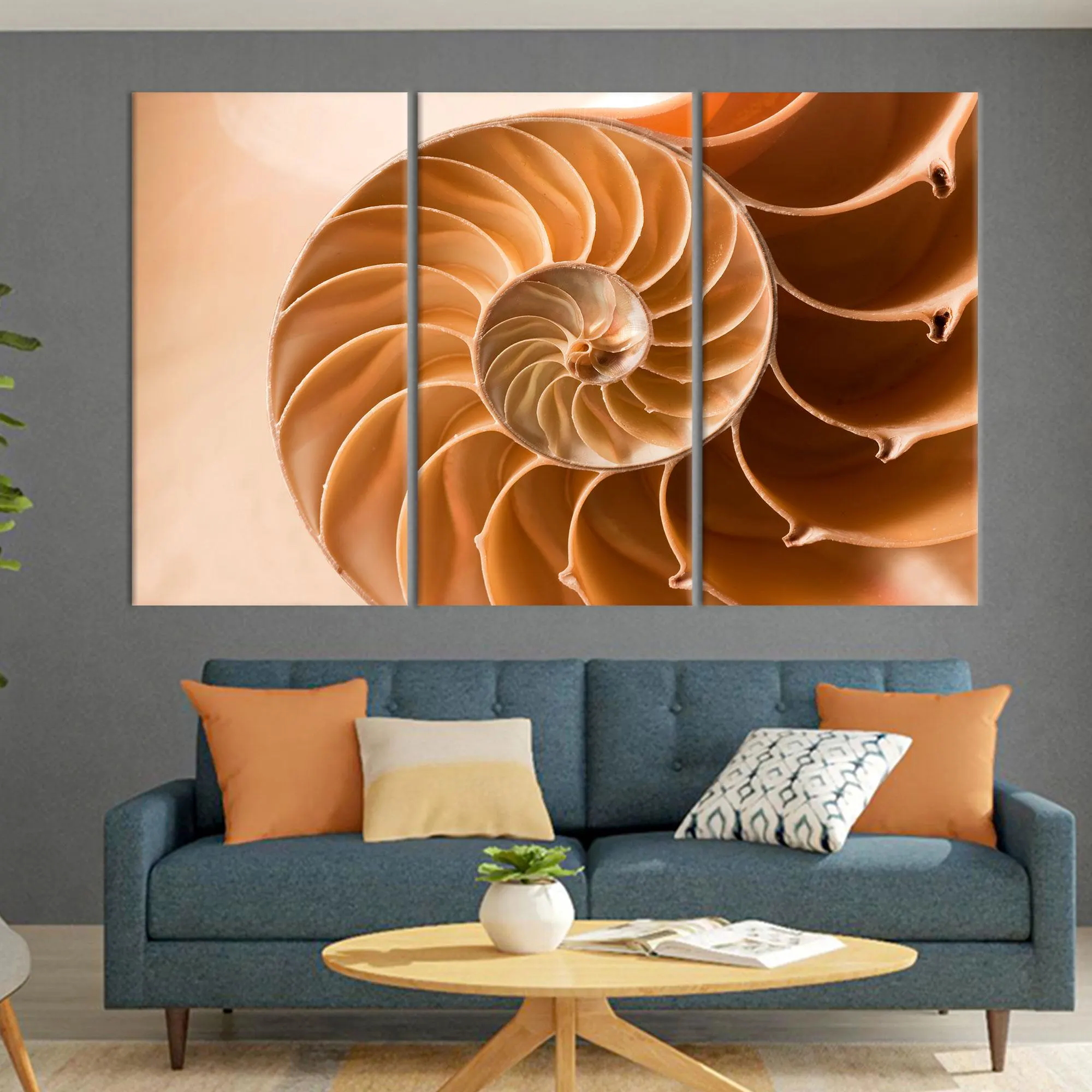 Home Decoration,Nautilus Shell Art,Modern Canvas,Modern Art Canvas,Gifts,Bridesmaid Gifts,Large Wall Art,Bedroom Decor Art,3D Wall Art,Large Wall Decor,Gift For Him,Printable Wall Art,3D Canvas,