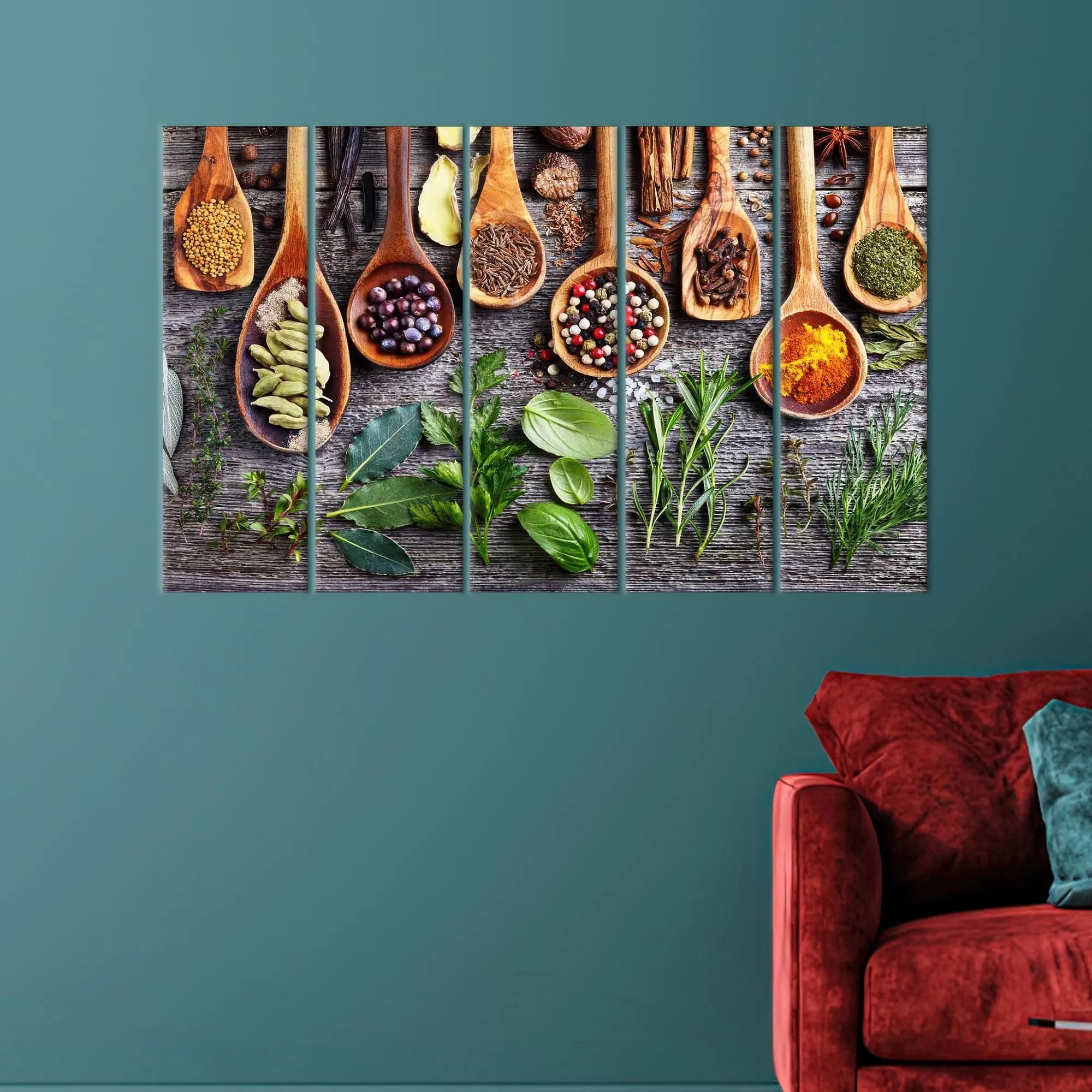 Spices Wall Hanging,Modern Canvas Poster,Kitchen Canvas Gift,3D Canvas,Wall Decoration,Personalized Gift,Personalized Gifts,Gift For The Home,Boho Wall Decor,Christmas Decor Art,Printable Wall Art,Christmas Gifts,Bridesmaid Gifts,