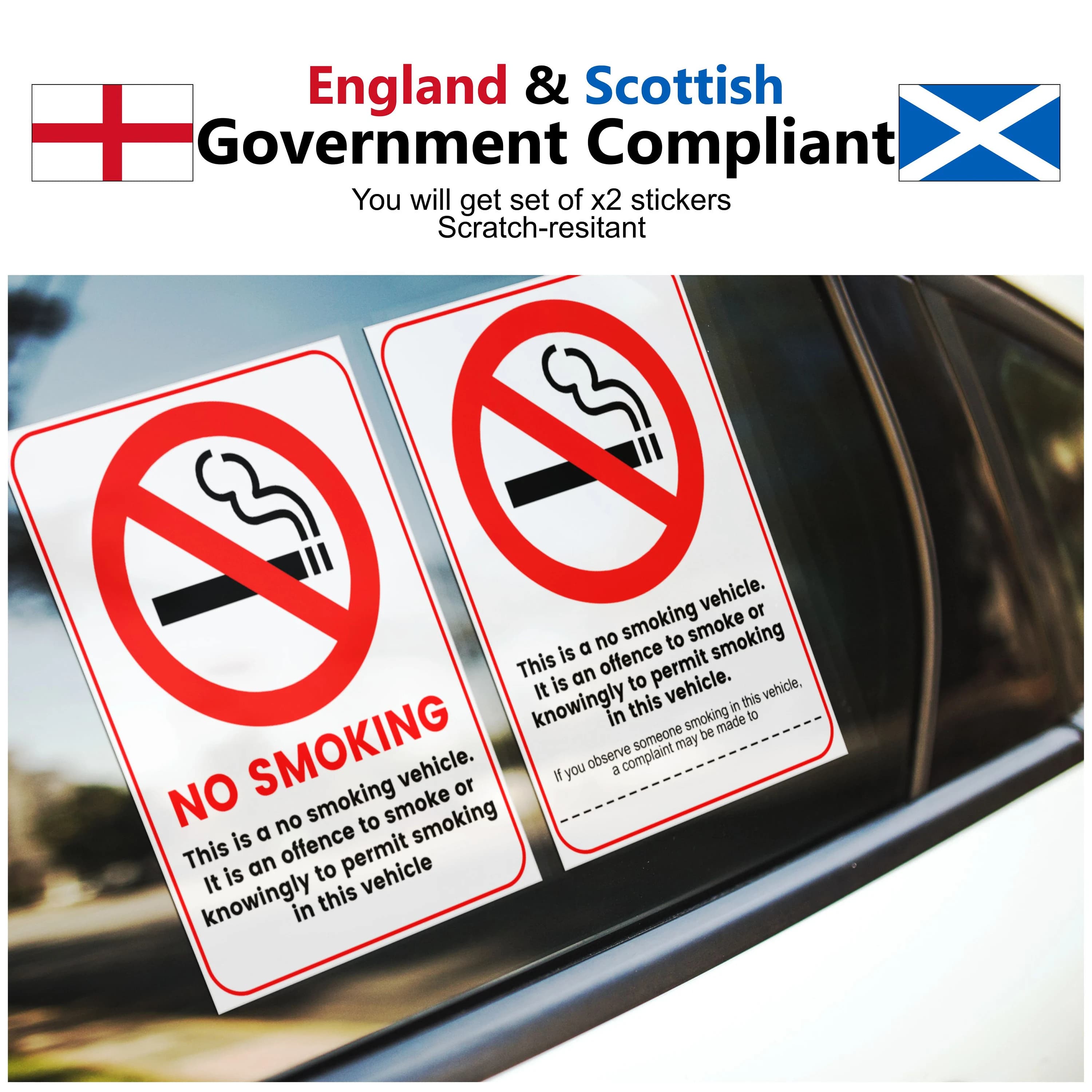 No Smoking Taxi Vinyl Sticker Sign for Private Hire Car Bus Lorry