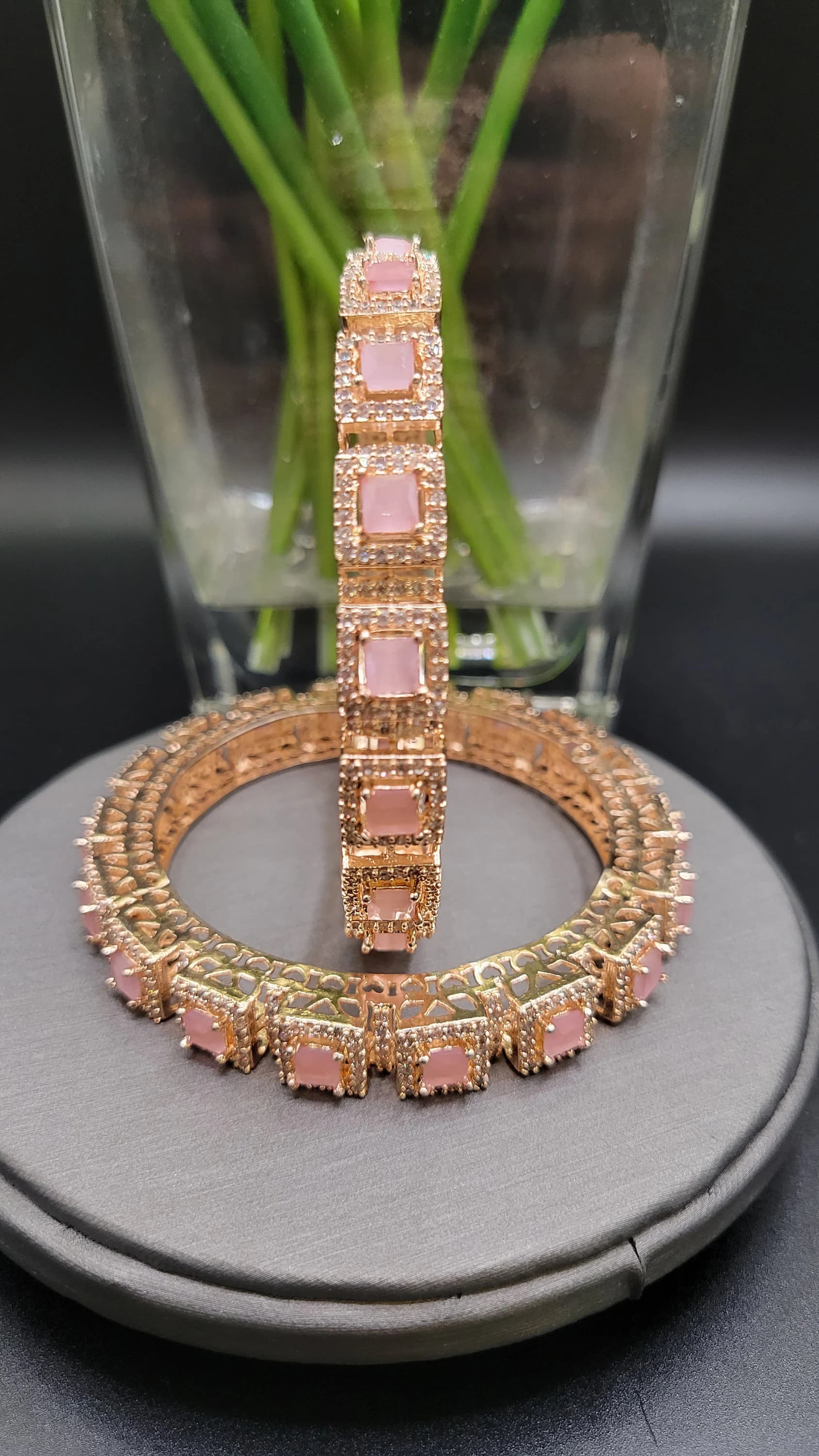 Pink AD bangles/kada bangles - image 3
