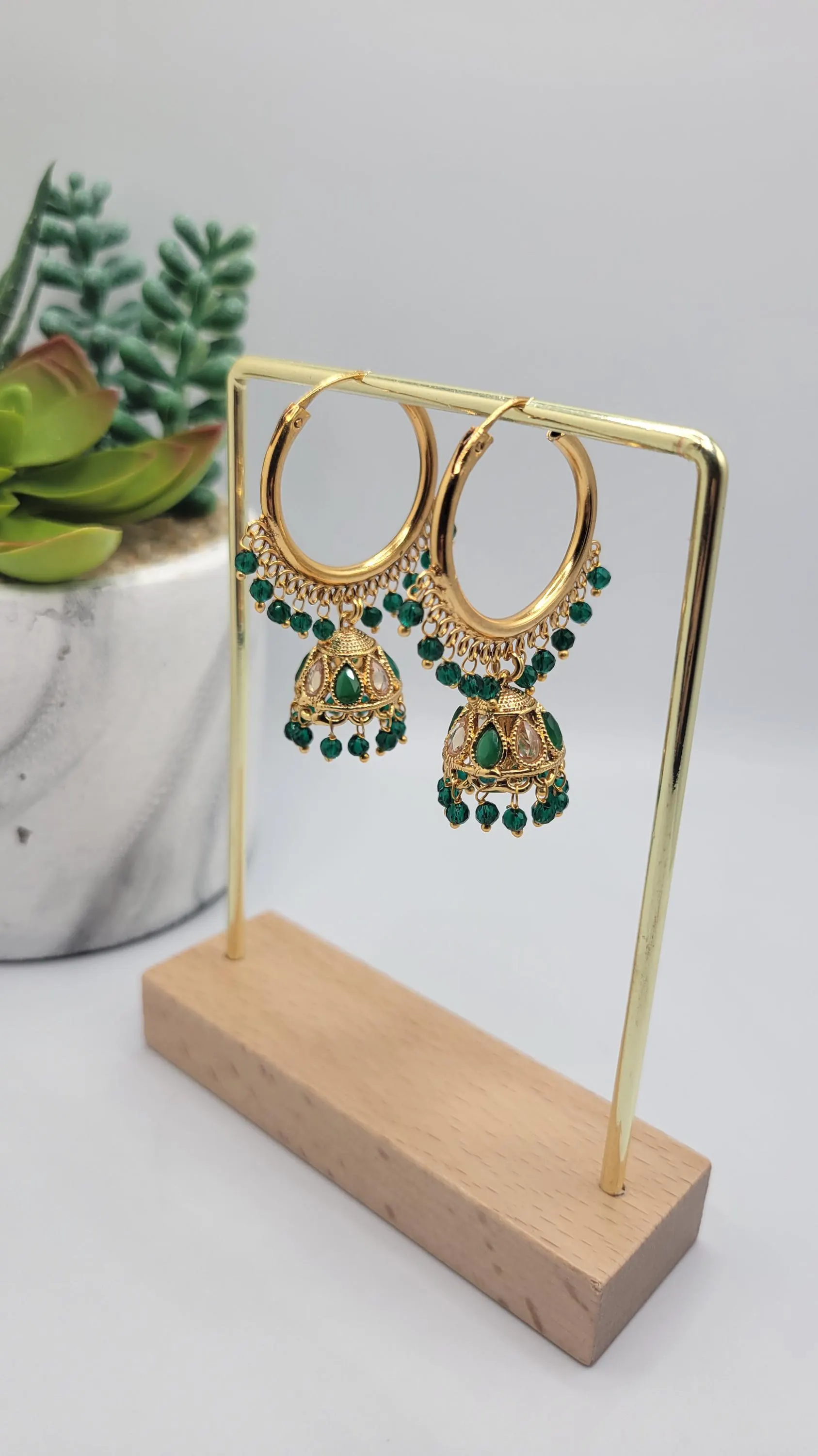 Gold plated bali/gold plated hoop earrings