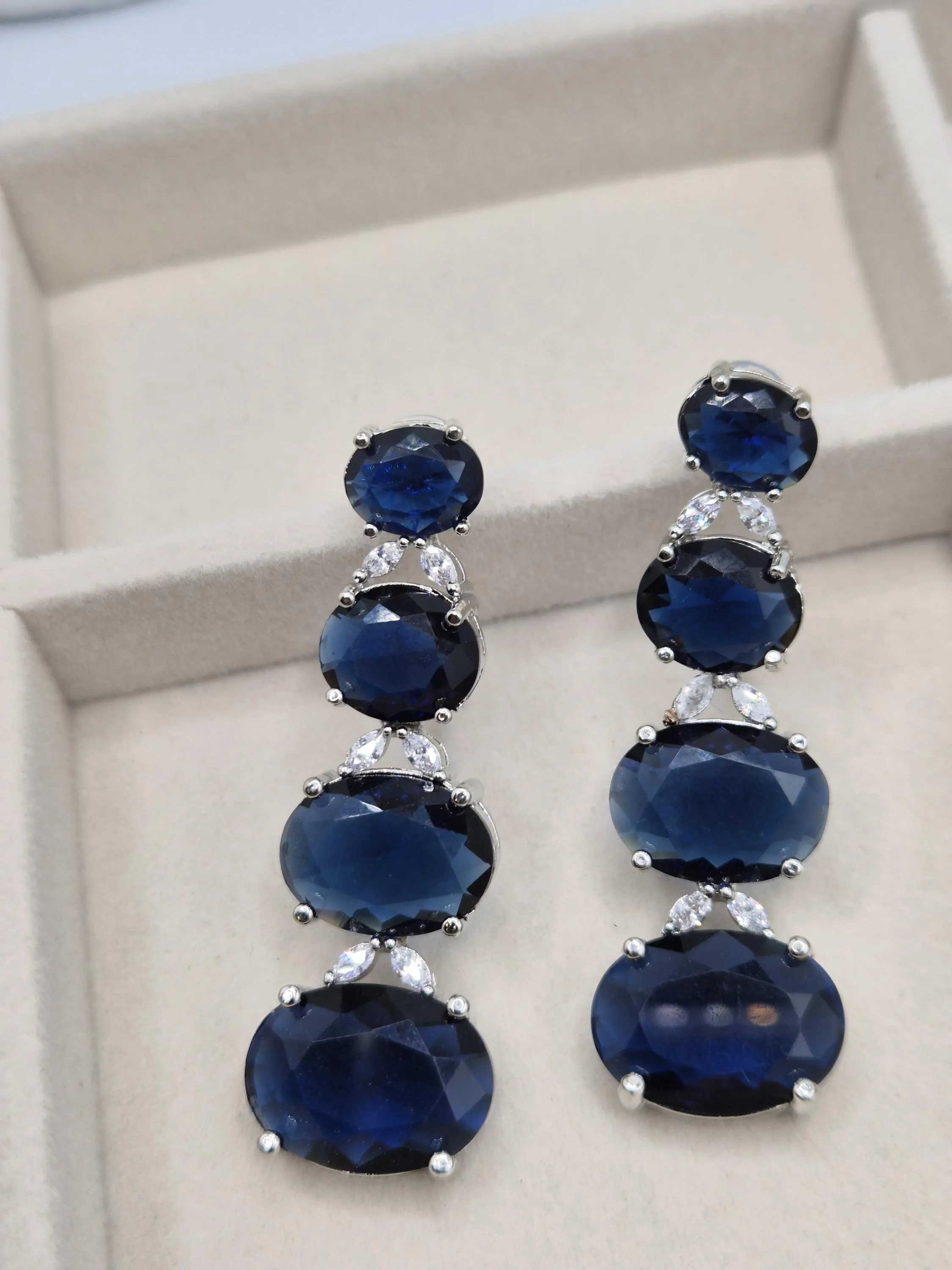 American Diamond dangle earrings - image 3