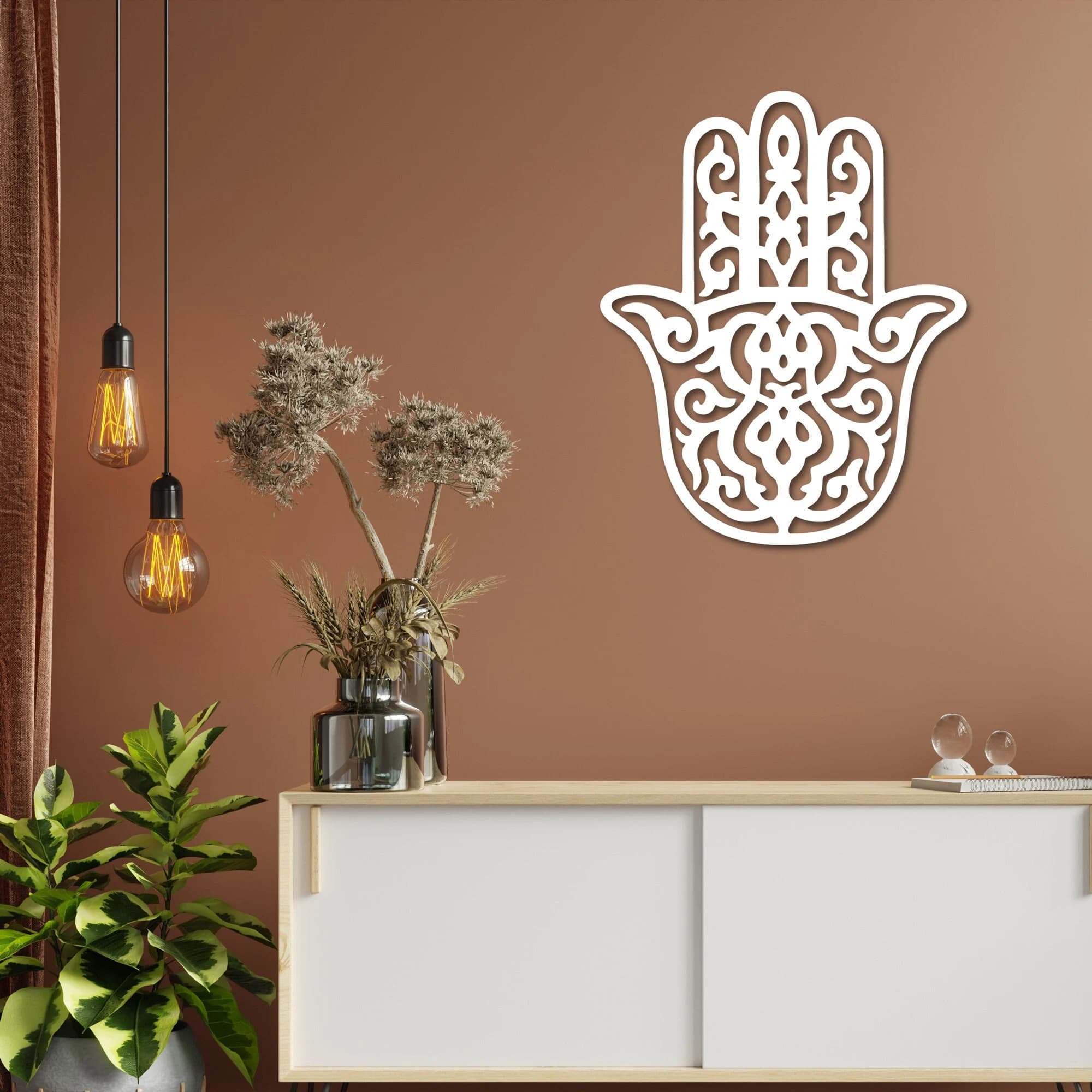 Islamic Metal Wall Art Decor, Hand Of Fatima, Islamic Home Decor, Hamsa Wall Hangings, Islamic Art, Muslim, Islamic Calligraphy,Patio Decor