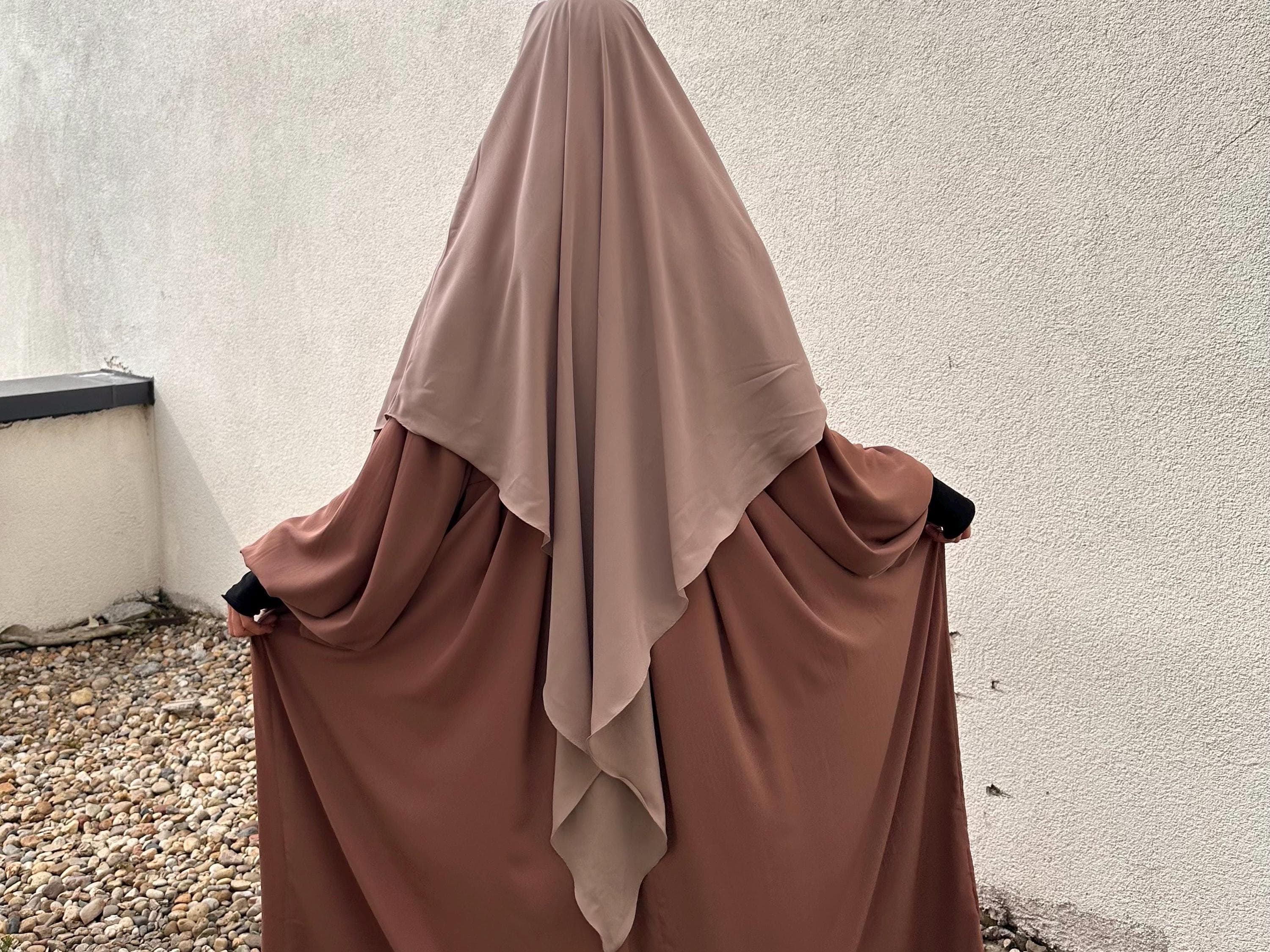 Khimar Triangle Diamond Long Elegant | Breathable Modest Hijab - Lightweight for Summer Winter | Daily and Prayer Wear