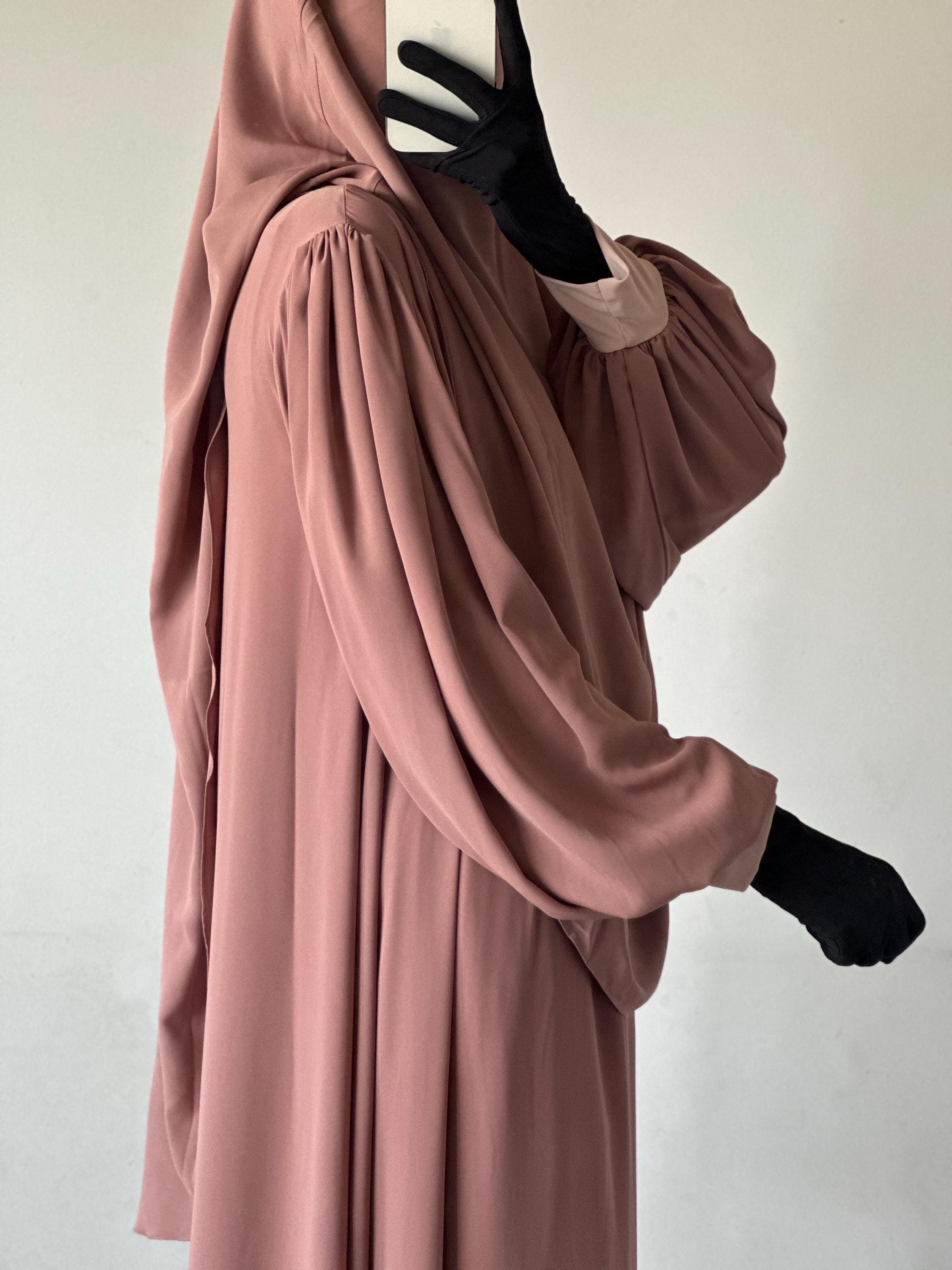abaya khimar niqab set elegant premium islamic modest wide dress soft breathable all season black grey navy blue beige cream teal caramel brown haki hijab niqab gloves 3 layer khimar nikah waleemah walimah couple gift birthday set
