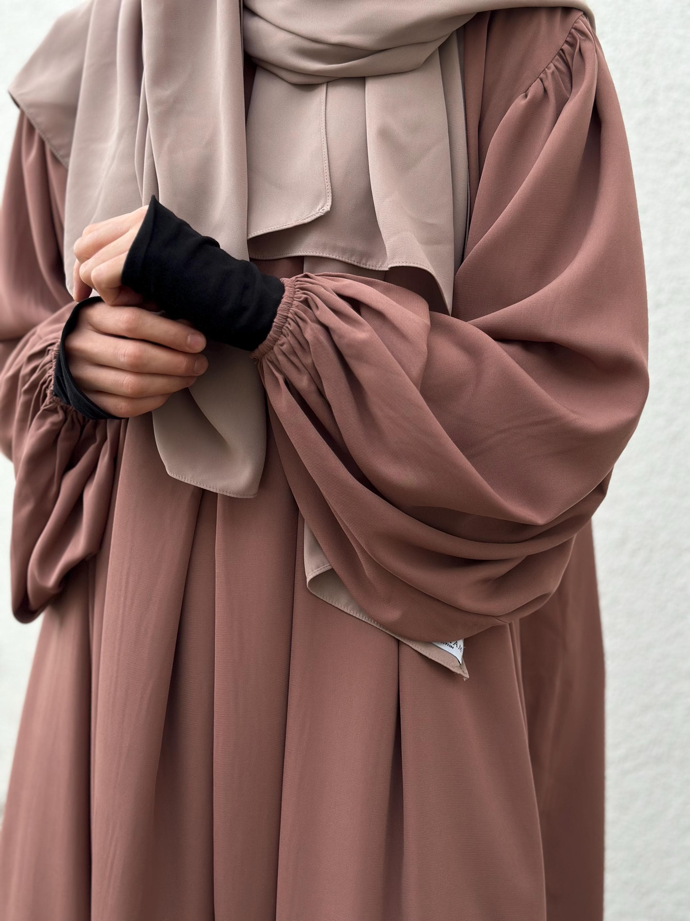 Abaya Set Hijab Khimar | Jilbab Elastic Sleeve Wide Skirt | Lightweight Breathable Summer | Ramadhan Eid Nikah Birthday Gift | RASHIQA ABAYA - image 3