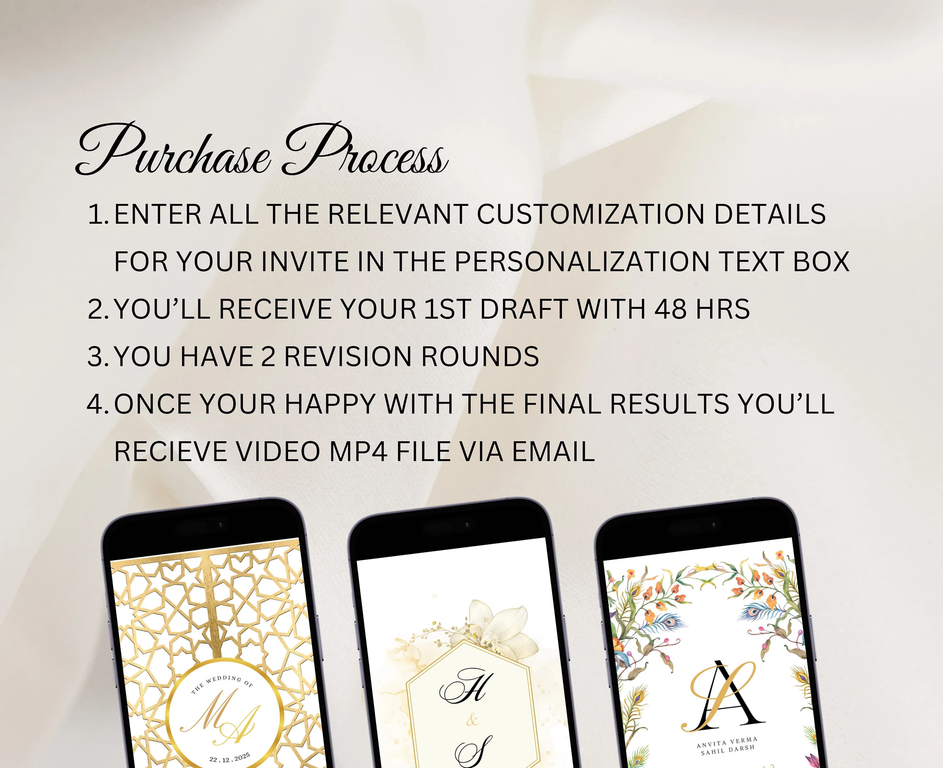 Islamic Gold Muslim Wedding Invite Digital Video Custom Animated Nikah Invite Editable Arab Nikkah Invitation Custom Walima Indian Invite - image 4