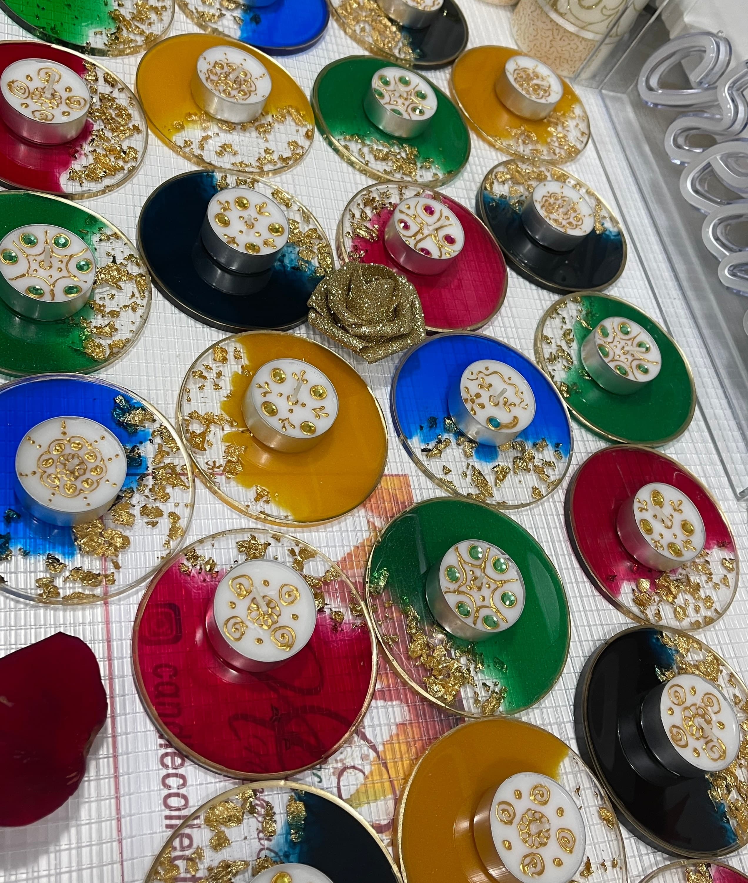 Mehndi/ Diwali Colorful plates - image 5