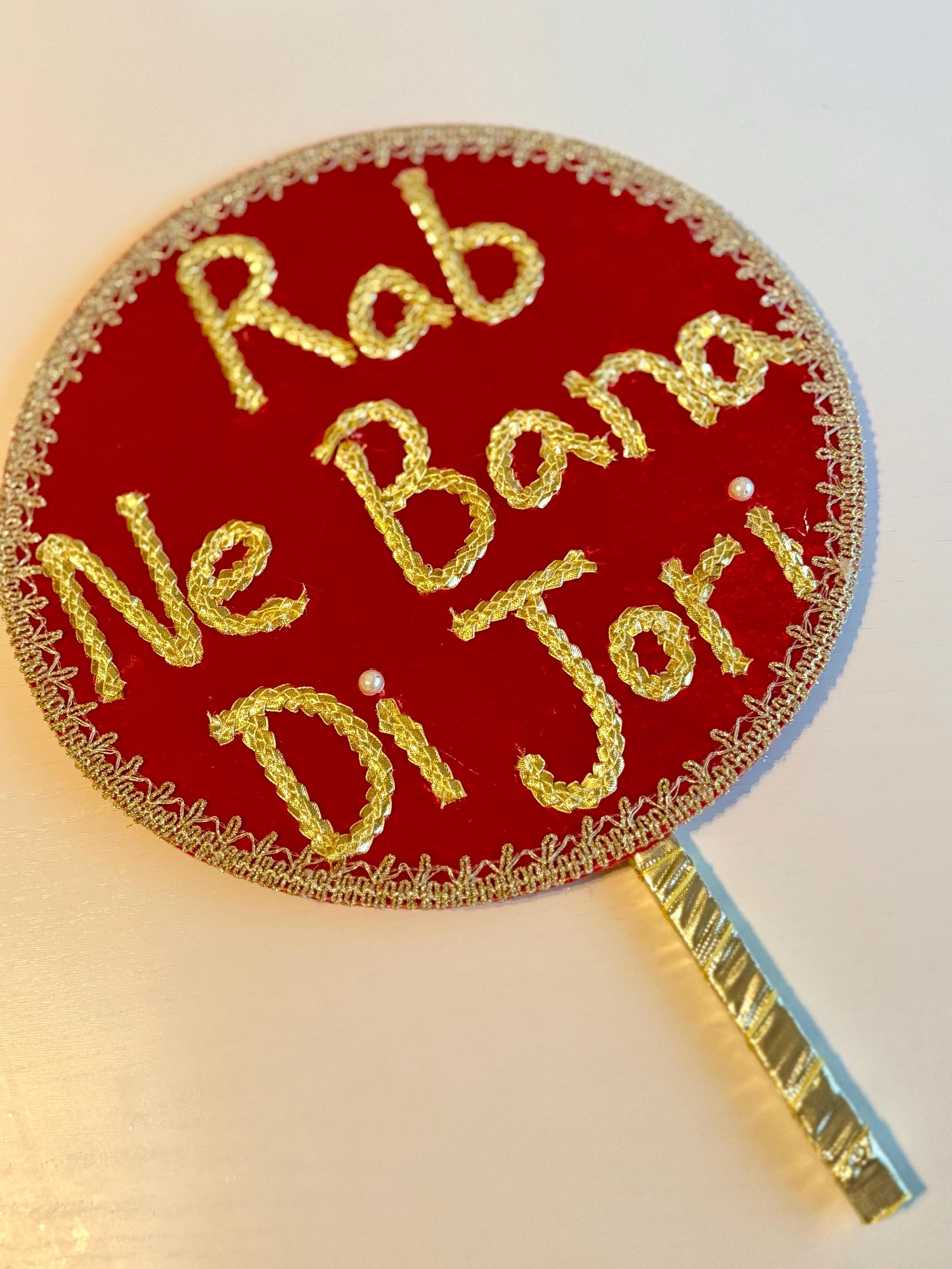 Hand Board/ Velvet Hand Sign Props: Desi Wedding Decor - image 3
