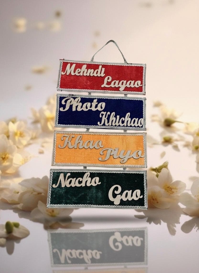 Mehndi board/ Hanging Sign: Desi Wedding Decoration.